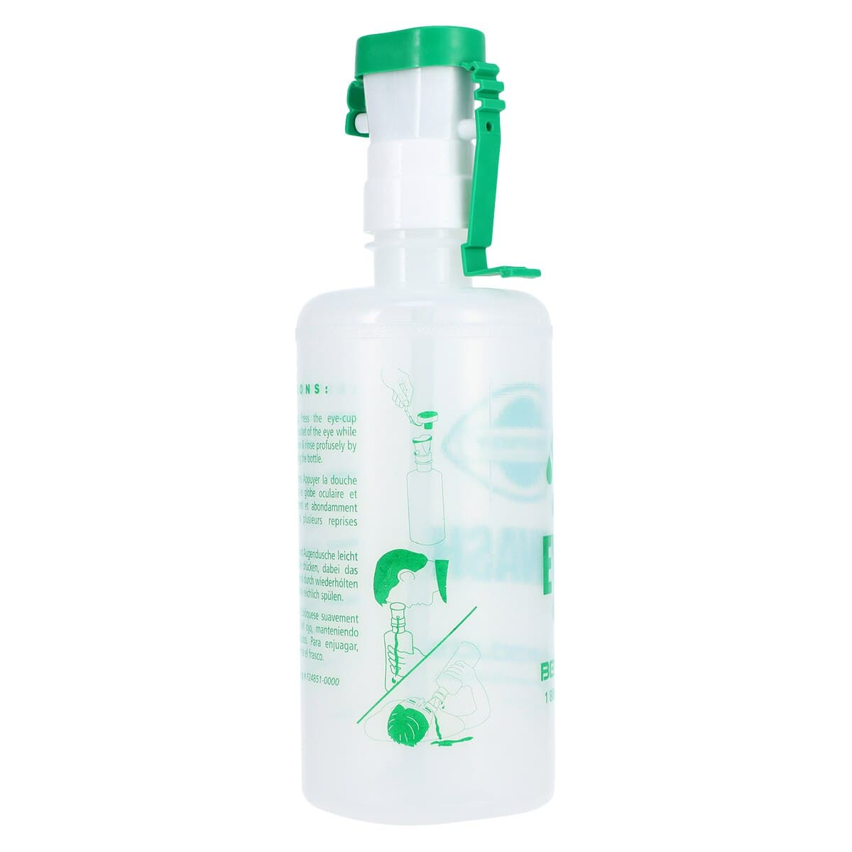 Bel-Art Scienceware Eye Wash Bottle with Built-in Eye Cup, 1000mL, Empty thumbnail 2