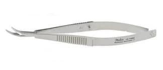 Castroviejo Surgical Scissors, Angled Left, 4-1/2" Stainless Steel, Each - Scissor Castroviejo Corneal - Image 1