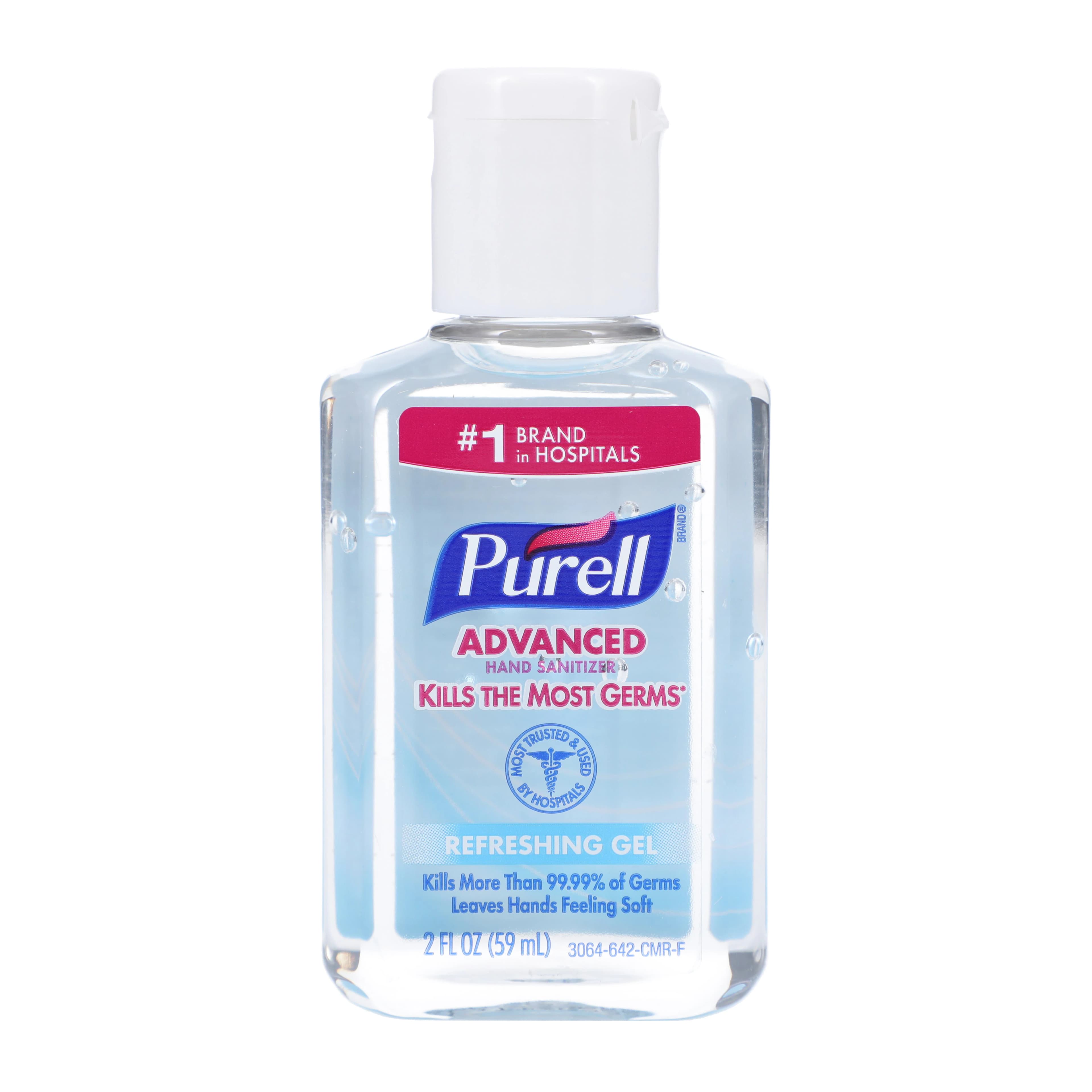 PURELL Advanced Instant Hand Sanitizer, Refreshing Gel, 2 fl oz Flip-Cap Bottle, 24/Case, 9605-24 - PURELL Advanced Hand Sanitizer Refreshing Gel - Image 1