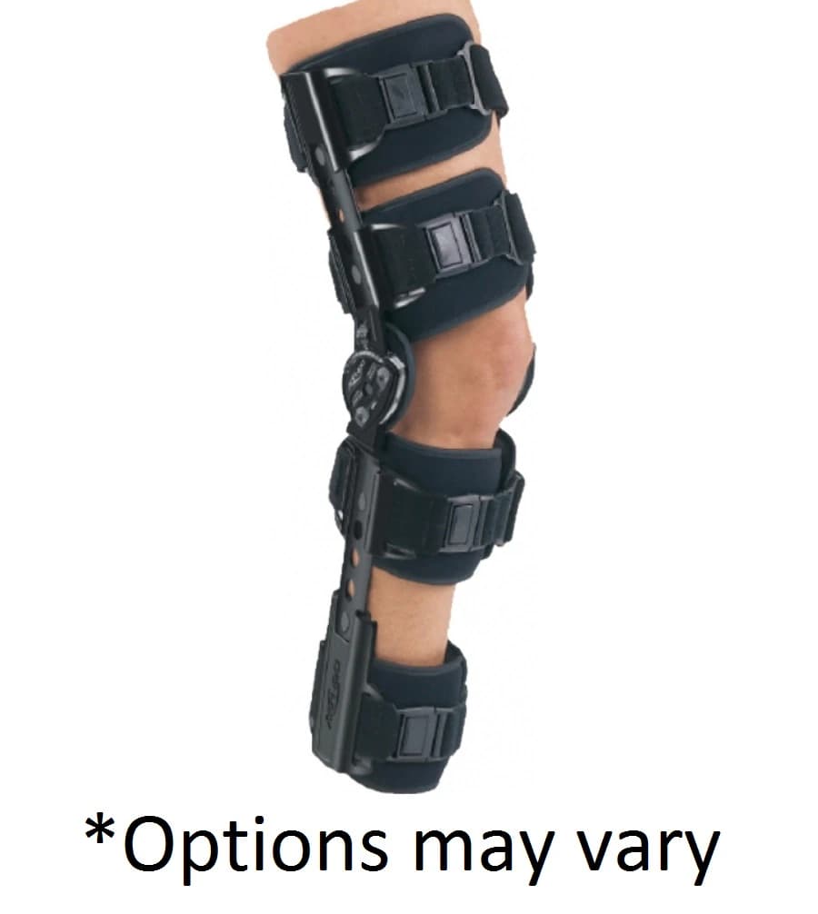 TROM Advance Post-Op Knee Brace, Adult, Foam, Universal, Fits Up to 26" - Brace Knee Blk - Image 1