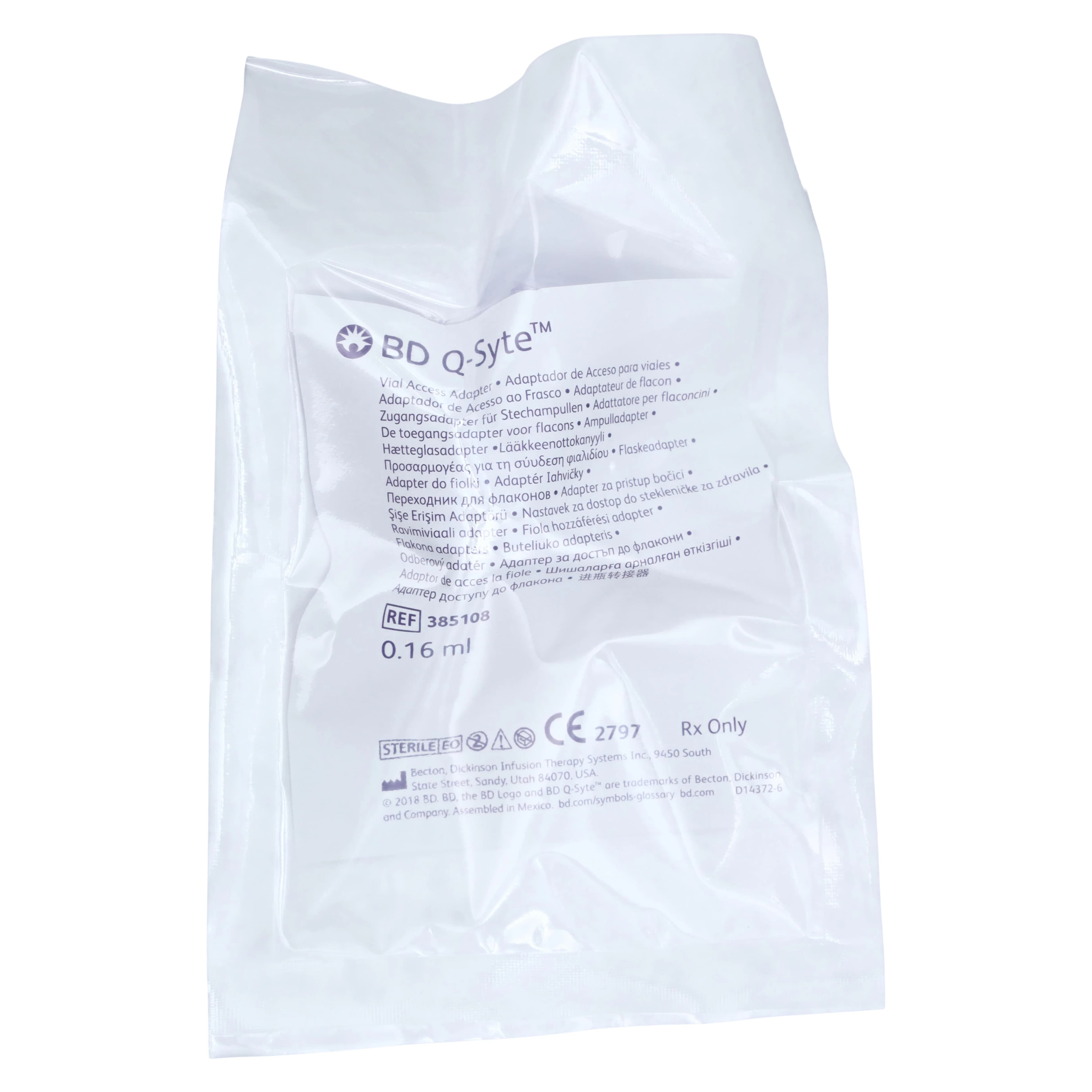 Q-Syte Vial Access Adapter, Needleless, Split Septum, Luer, Sterile, Latex-Free, 100/Case thumbnail 3