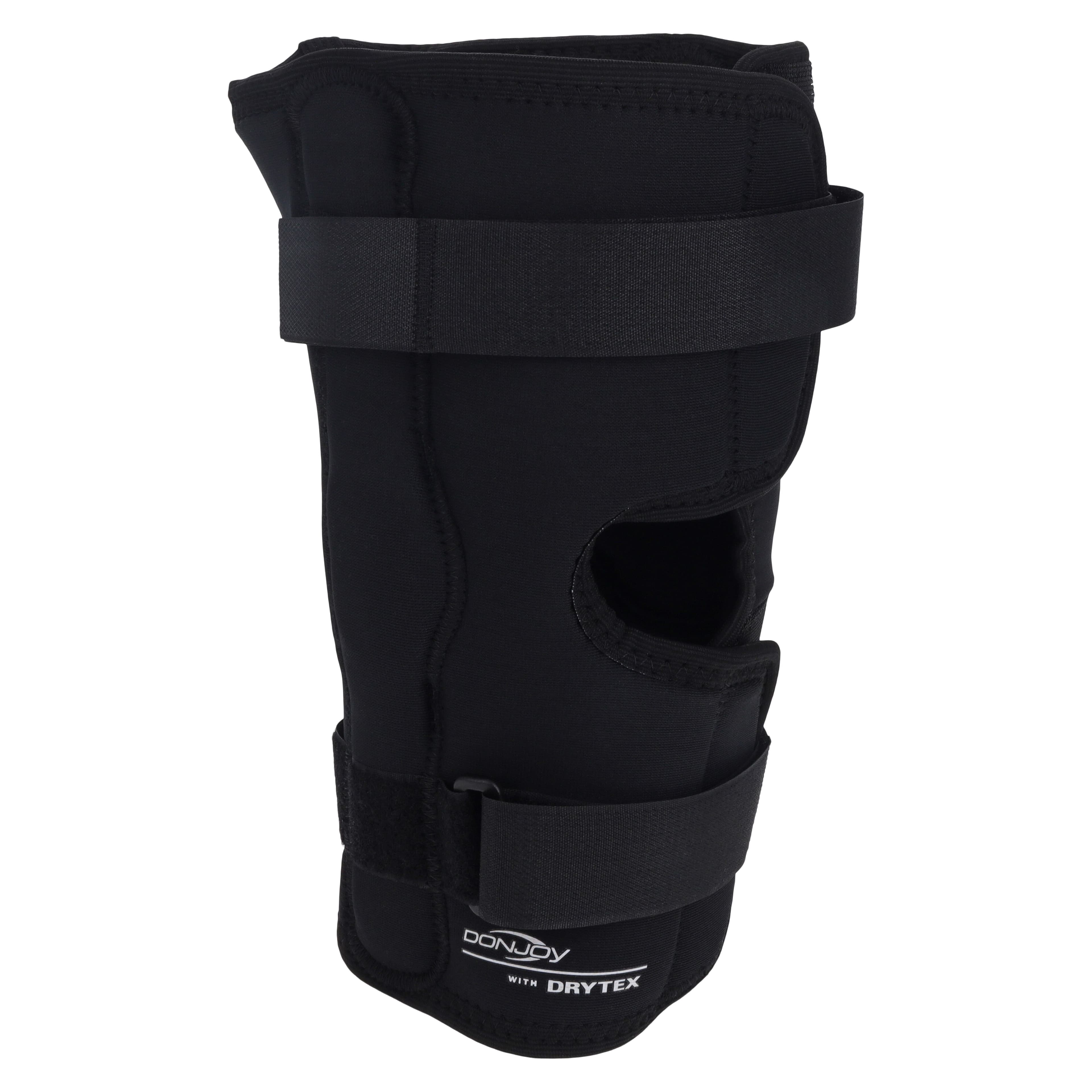 DJO Economy Wraparound Knee Brace, Drytex, Black, Large (21-23.5") thumbnail 2