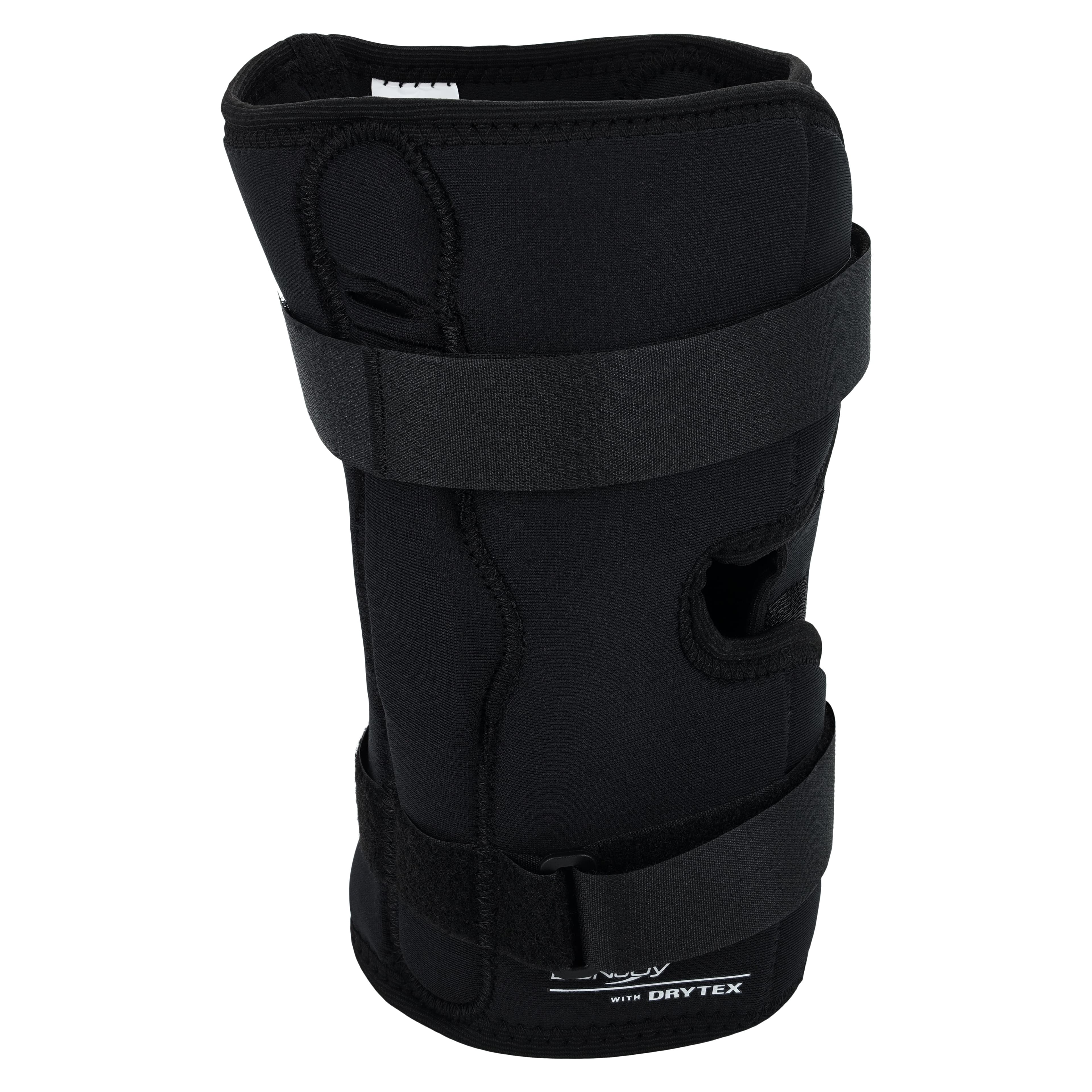 DJO Economy Wraparound Knee Brace, Drytex, Black, X-Large (23.5-26.5") thumbnail 2