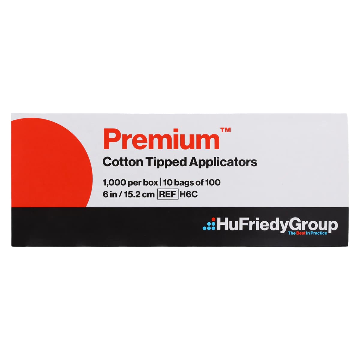 Crosstex Premium Cotton Tipped Applicators, 6" Wood Shaft, Non-Sterile, 1000/Box, H6C thumbnail 3