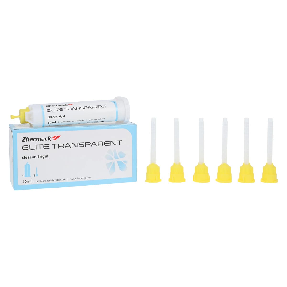 Zhermack Elite Transparent Laboratory A-Silicone, 50 mL Cartridge with 6 Mixing Tips, C401600 thumbnail 2