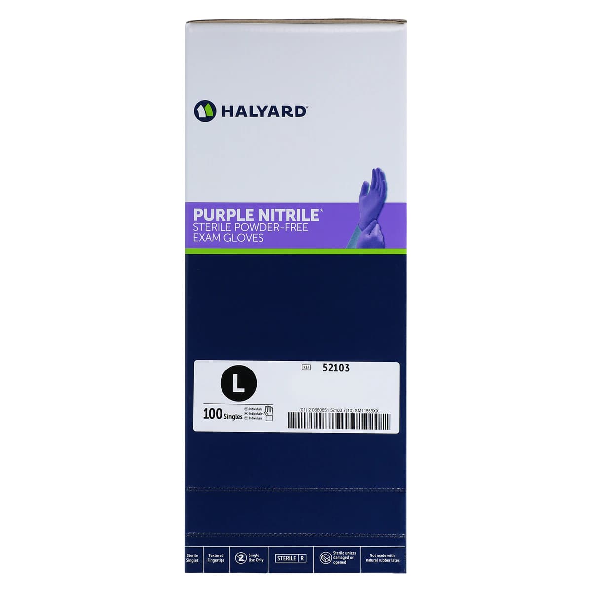 PURPLE NITRILE* Sterile Nitrile Exam Gloves, Large, Purple, Powder-Free, Chemo-Rated, 400/Case thumbnail 5