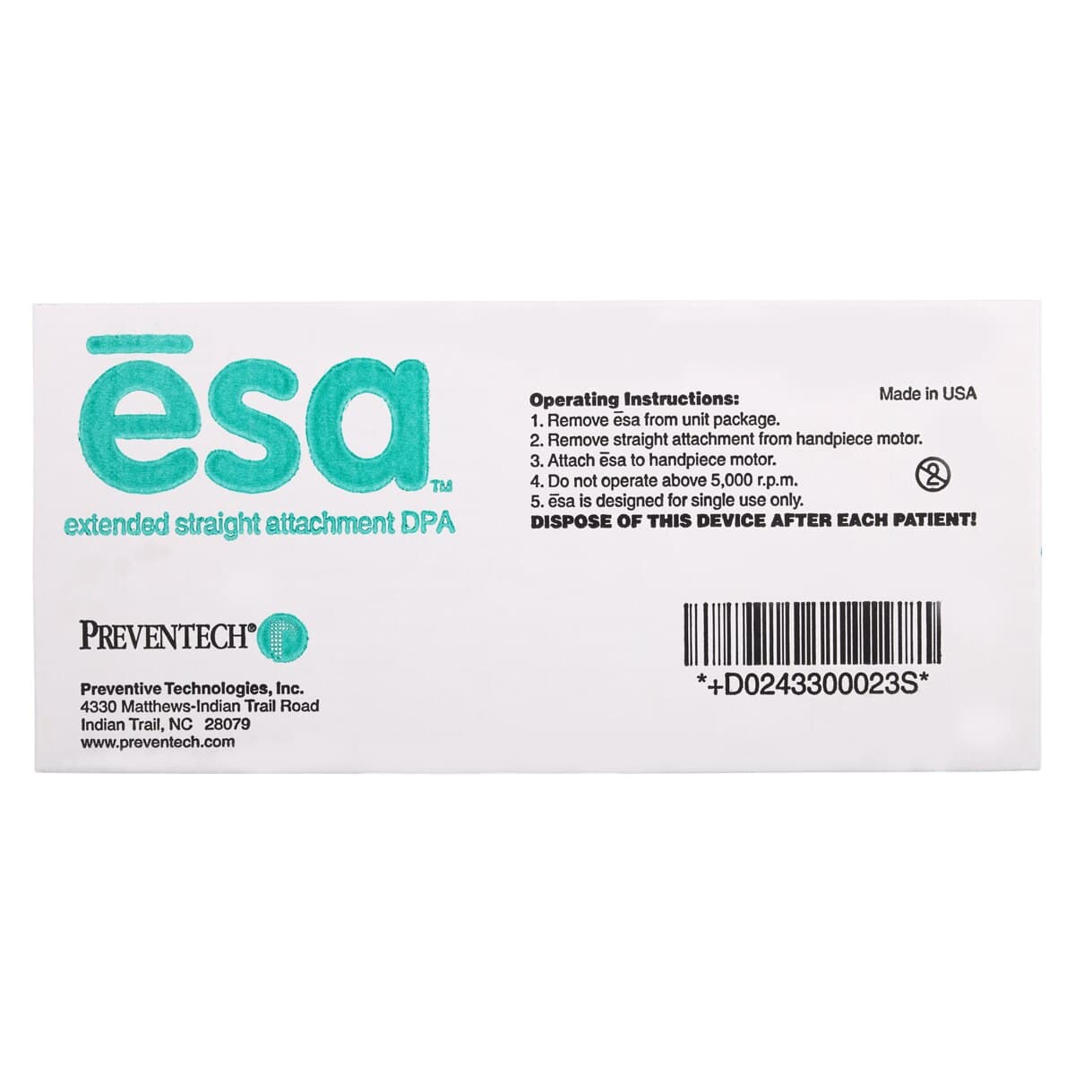 esa Disposable Prophy Angle, Midwest, Firm Cup, 100/Box, 3300025 thumbnail 3
