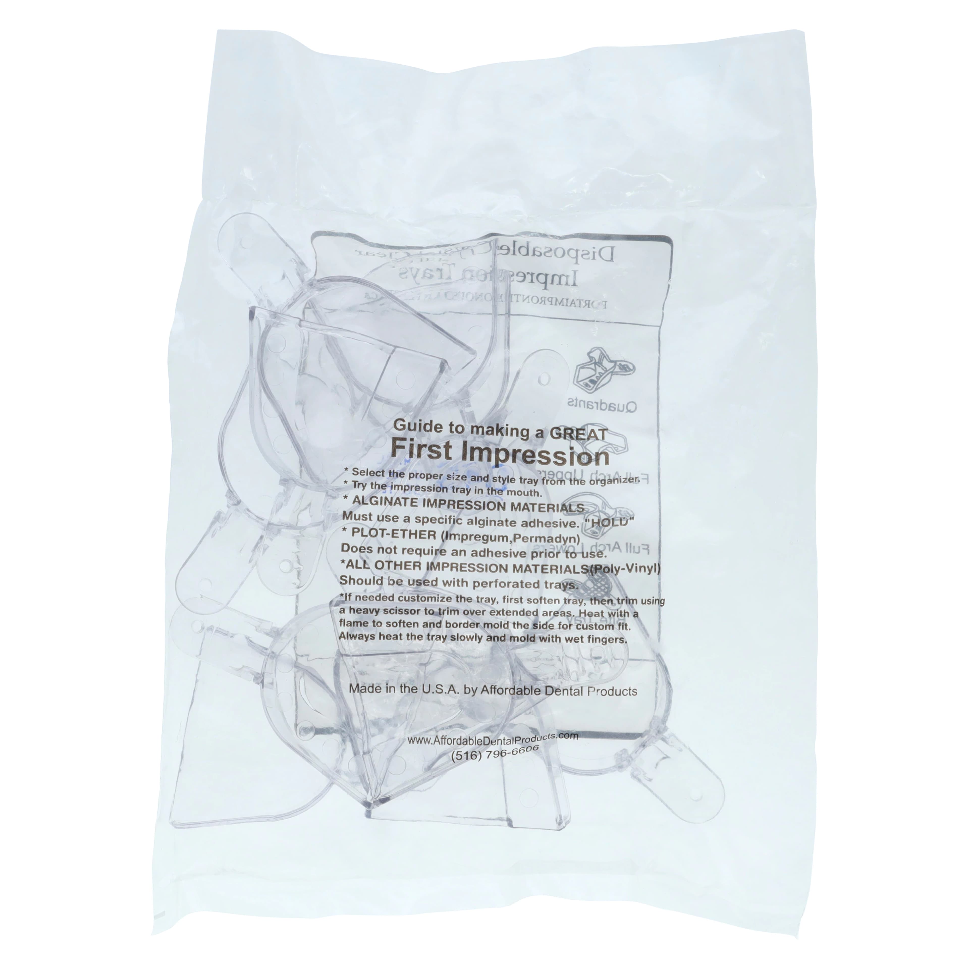Crystal Tray Disposable Impression Tray, #4S Small Upper, Solid, 12/Pk, 04S9 thumbnail 4