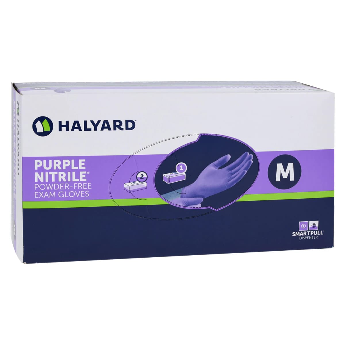 O & M Halyard Purple NITRILE Exam Gloves, Powder Free, Non-Sterile, Medium, Textured, 10/Case thumbnail 4