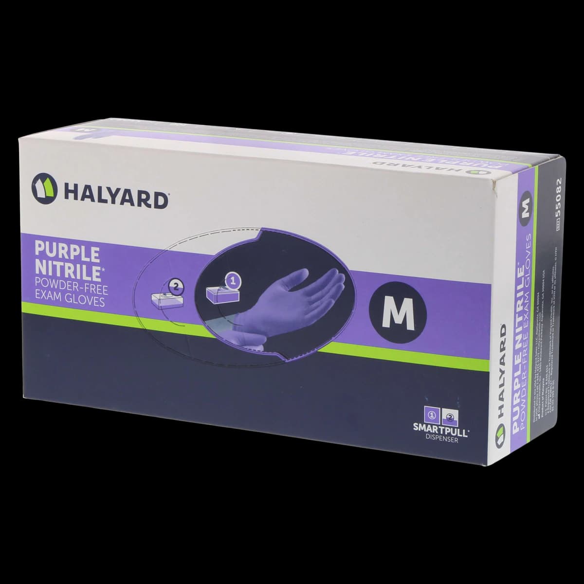 O & M Halyard Purple NITRILE Exam Gloves, Powder Free, Non-Sterile, Medium, Textured, 10/Case - Purple NITRILE* Exam Gloves Medium Case of 10 - Image 1