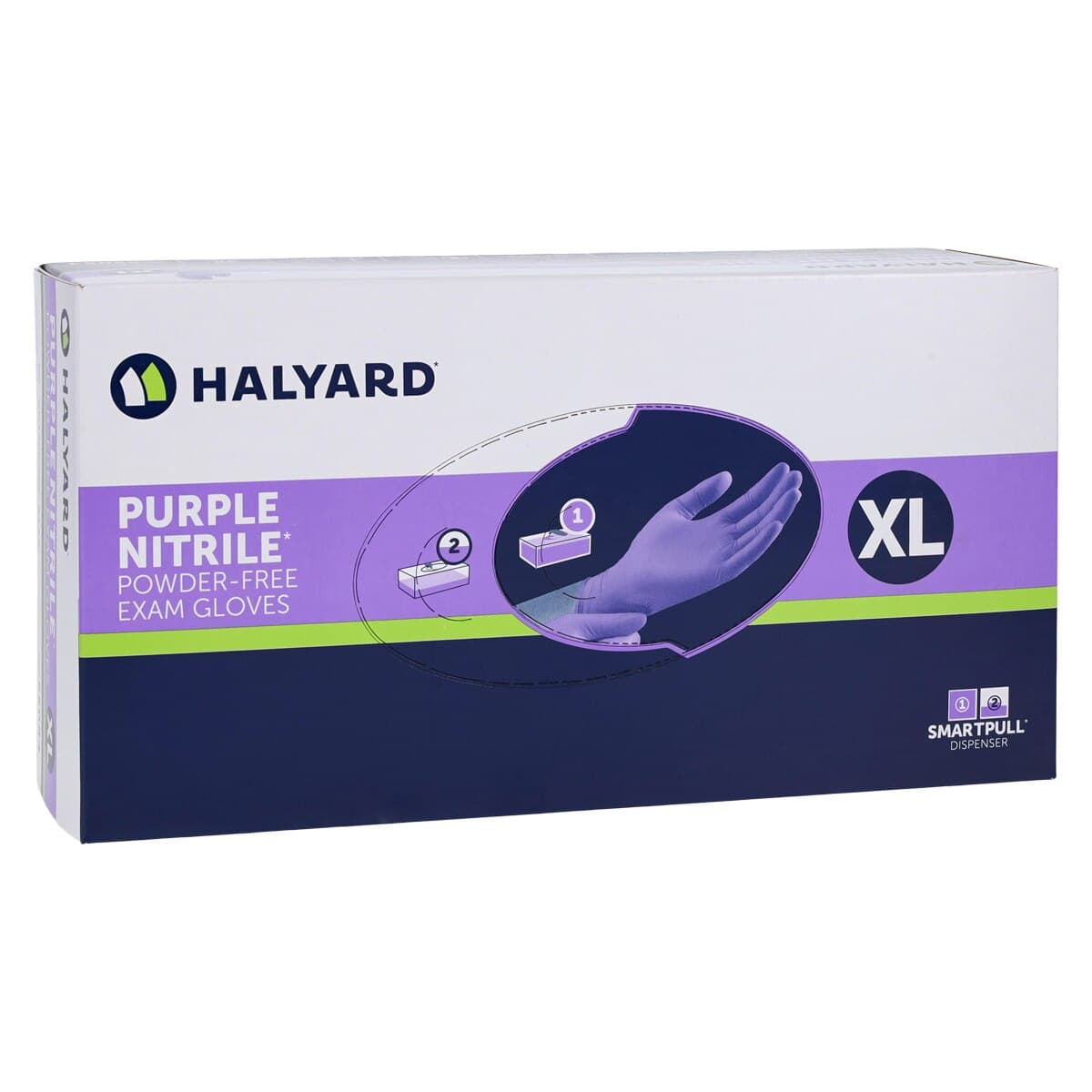 Halyard Purple Nitrile Exam Gloves, Powder-Free, Non-Sterile, X-Large, Textured Fingertips, 90/Bx, 55084 thumbnail 4