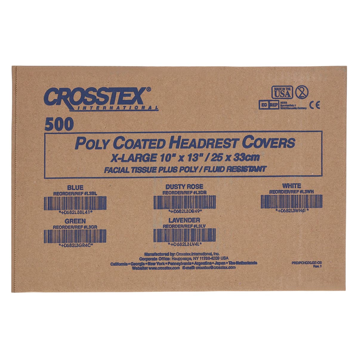 Crosstex Polycoated Headrest Covers, Extra Large, 10" x 13", White, 500/Case, L3WH thumbnail 3