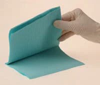 Crosstex Econoback Patient Bibs, 2-Ply Paper/1-Ply Poly, 13" x 19", Blue, 500/Case, WEXBL - Econoback™ Blue Bib Case of 500 - Image 1