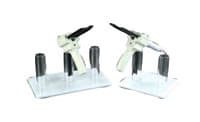 Plasdent Straight Dual Impression Gun Holder, Clear Plastic, 7" W x 5" H x 6" D, Holds 2 Guns, 1409 - Plasdent Impression Gun Holder - 7" x 5" x 6" Straight 2 Tube, Clear Plastic - Image 1