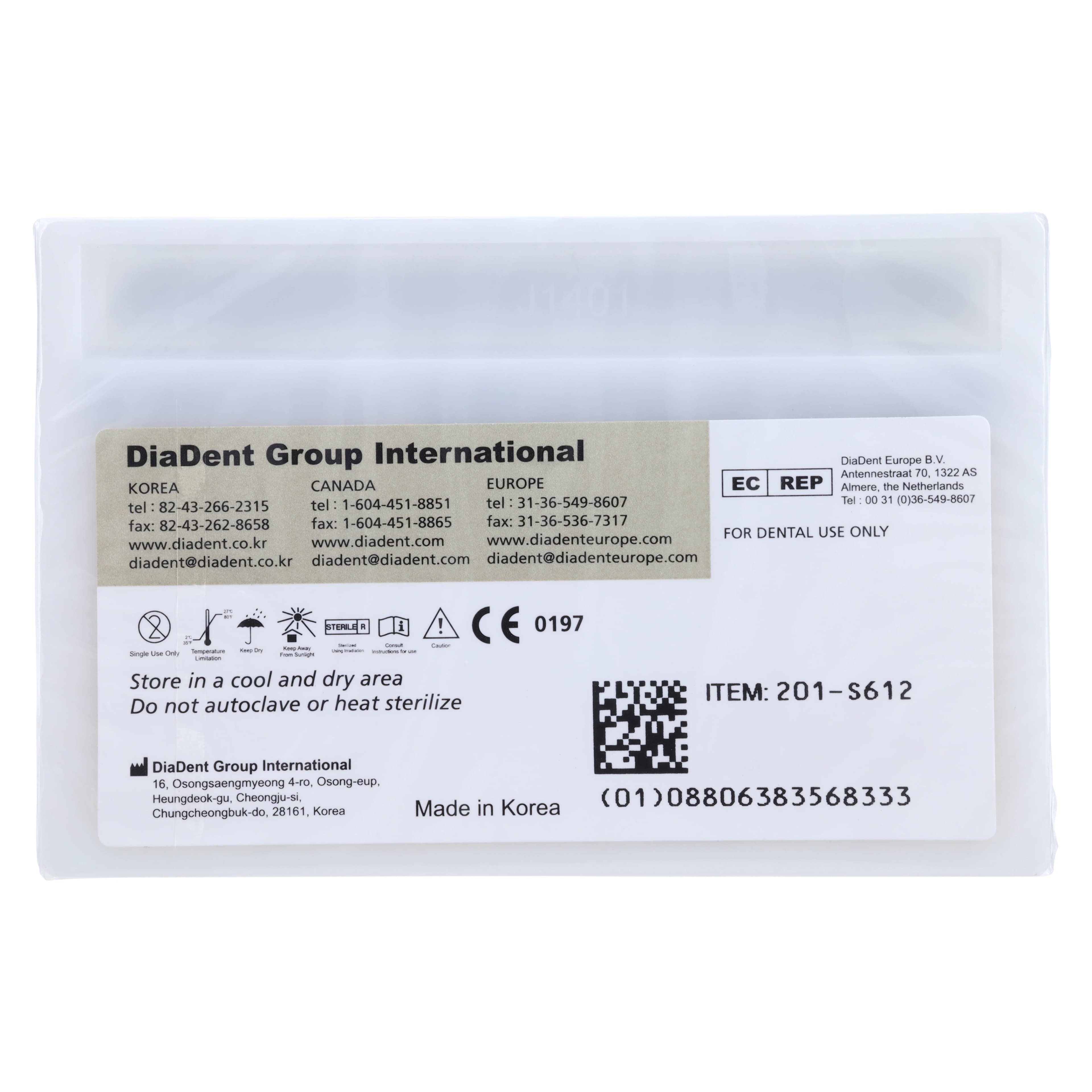 DiaDent Absorbent Paper Points, #60 Blue, .02 Taper, Non-Marked, Spill-Proof Box of 200 thumbnail 2