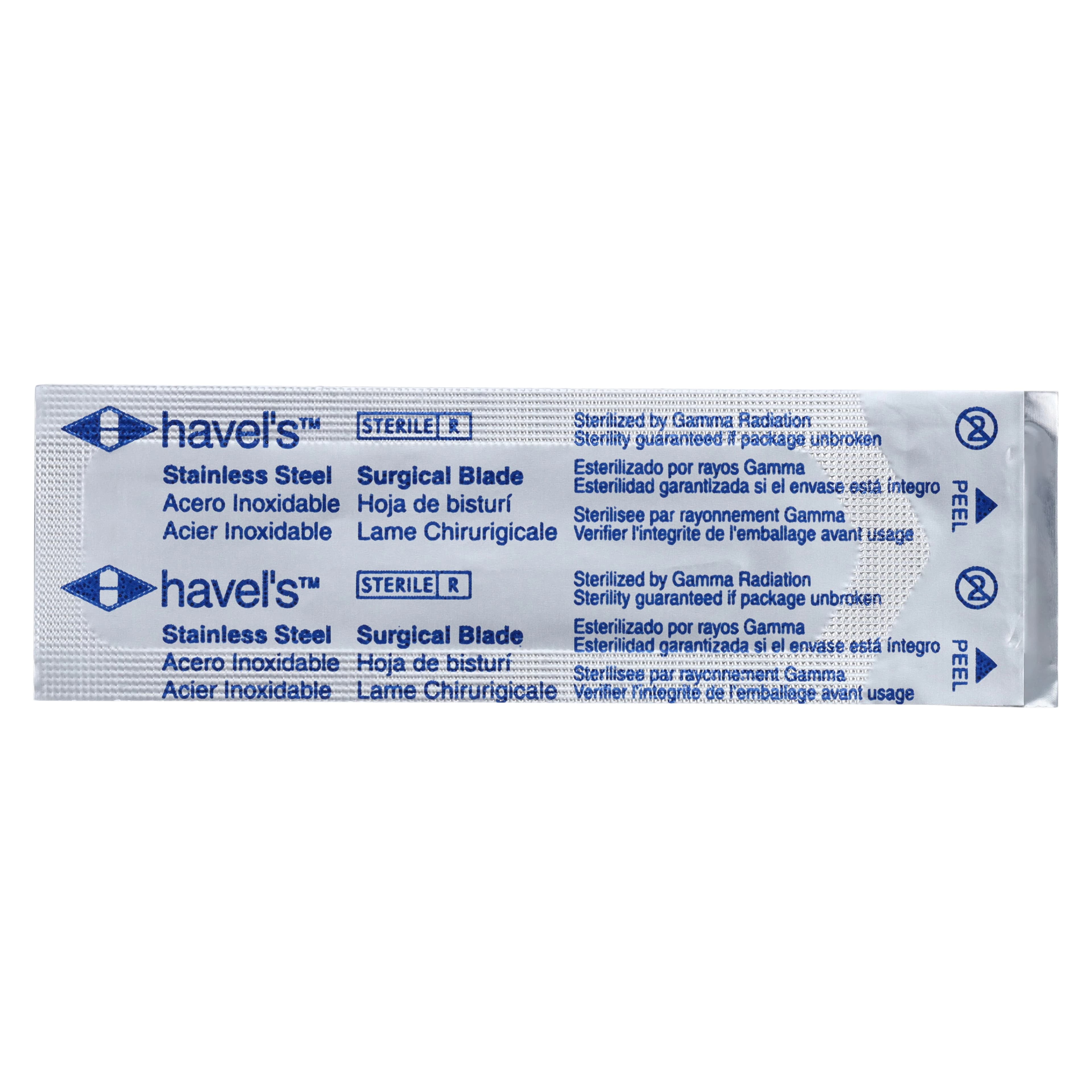 Havels Surgical Blade #15, Stainless Steel, Sterile, 100/Bx thumbnail 4