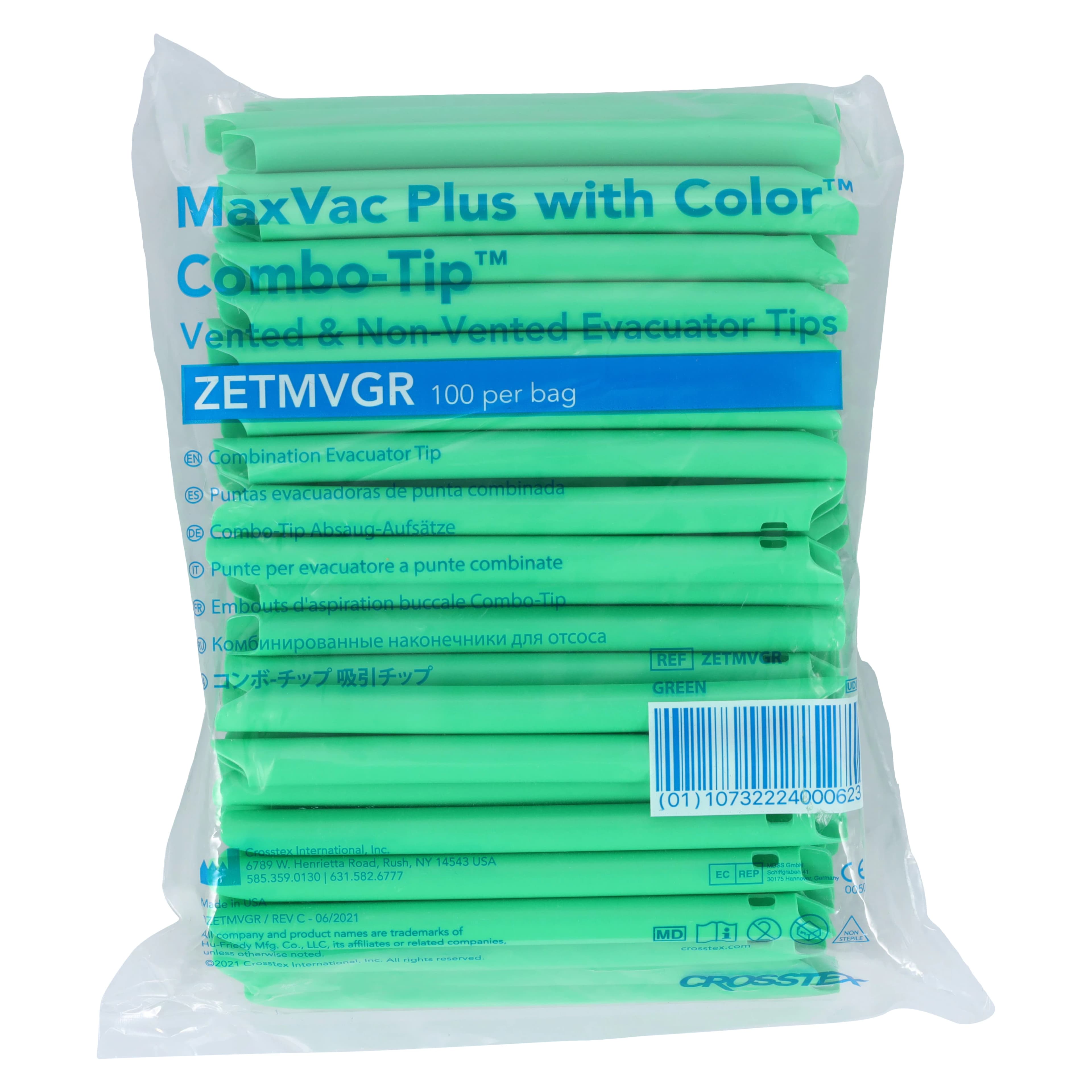 Crosstex MaxVac Plus Combo HVE Tips, Vented/Non-Vented, Assorted Colors, 1000/Pk, ZETMVP thumbnail 3