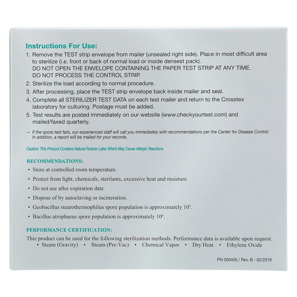 SPS Medical Econo Mail-In Sterilizer Monitor Service, 52 Tests/Box, EMS-052 thumbnail 5