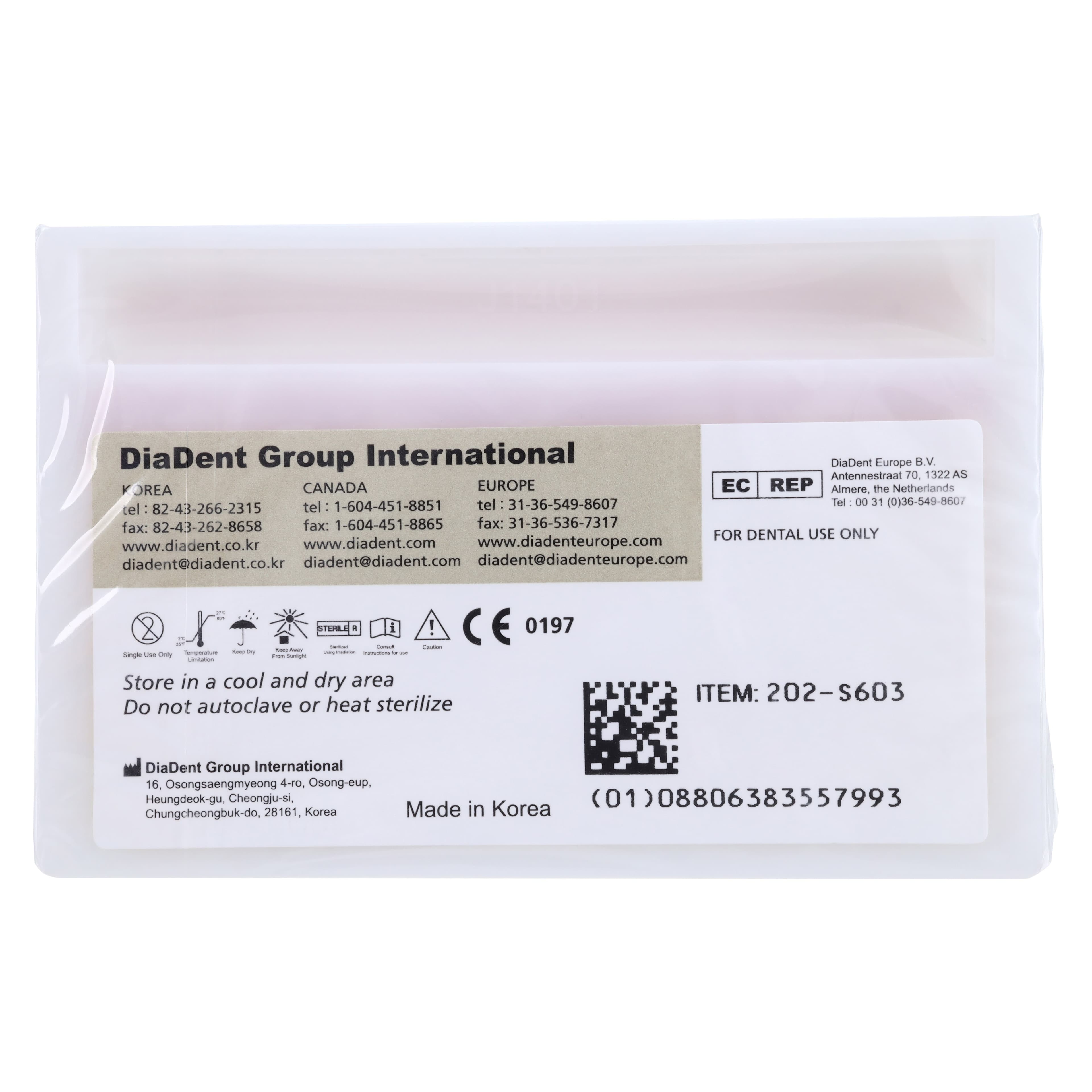 Diadent Absorbent Paper Points, Sterile, Spillproof Pack, Fine, Red, 200/Box, 202-S603 thumbnail 2