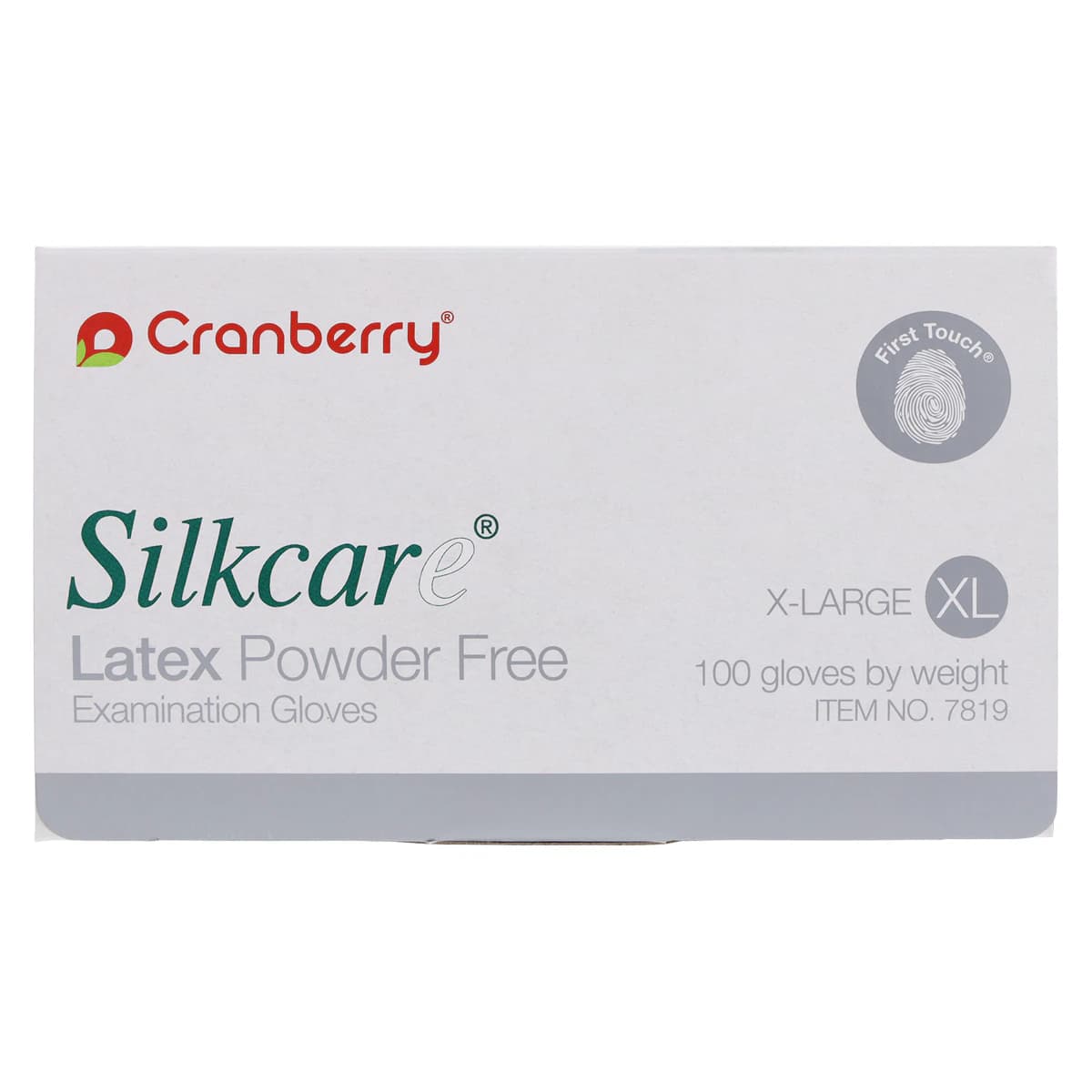 Cranberry Silkcare Powder Free Latex Exam Gloves with Lanolin and Vitamin E, Extra Large, 100/Box, CR7819 thumbnail 7