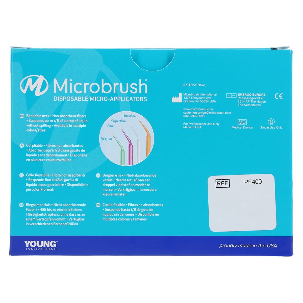 Microbrush Plus Micro-Applicator Dispenser Refills, Fine, Yellow/Pink, 400/Pk, PF400 thumbnail 4