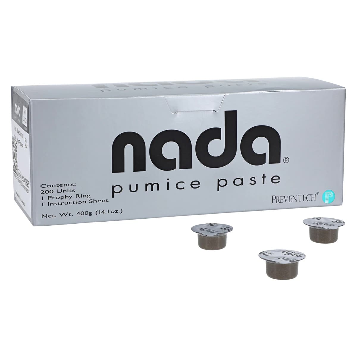 Nada Pumice Paste Cups, Medium Grit, Unflavored, Fluoride-Free, 200/Pk, 223313 - Nada Pumice Paste Cups, 200/Pk, 223313 (Discontinued) - Image 1