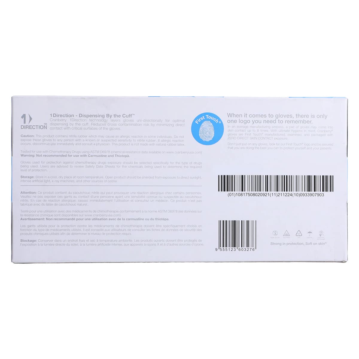 Cranberry Contour® Powder Free Nitrile Exam Gloves, Medium, Blue, 100/Box, CR3117 thumbnail 7