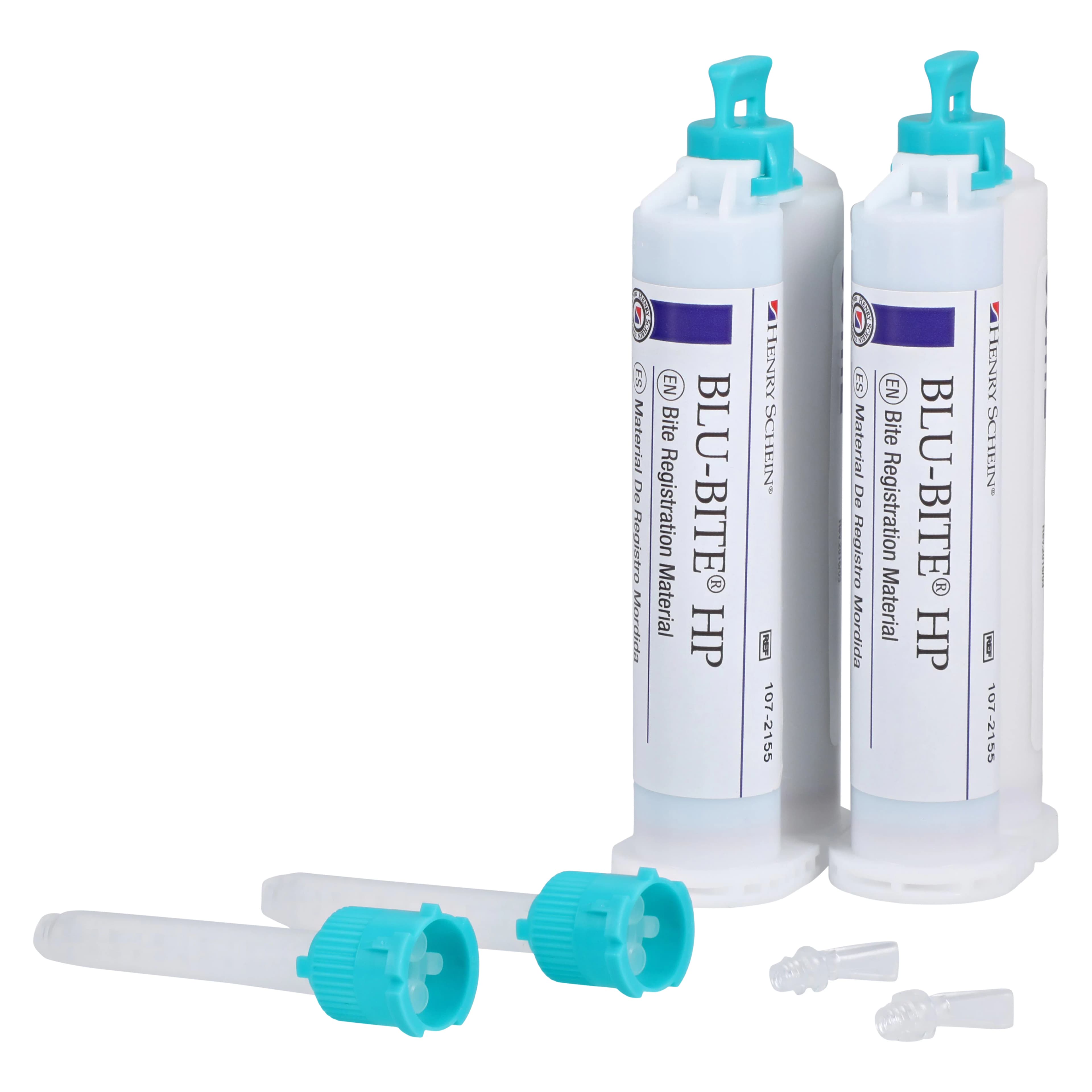 Blu-Bite HP Rigid Fast Set Bite Registration Material, Vinyl Polysiloxane, Mint, 2/Box - Blu-Bite HP Bite Registration Material - Image 1