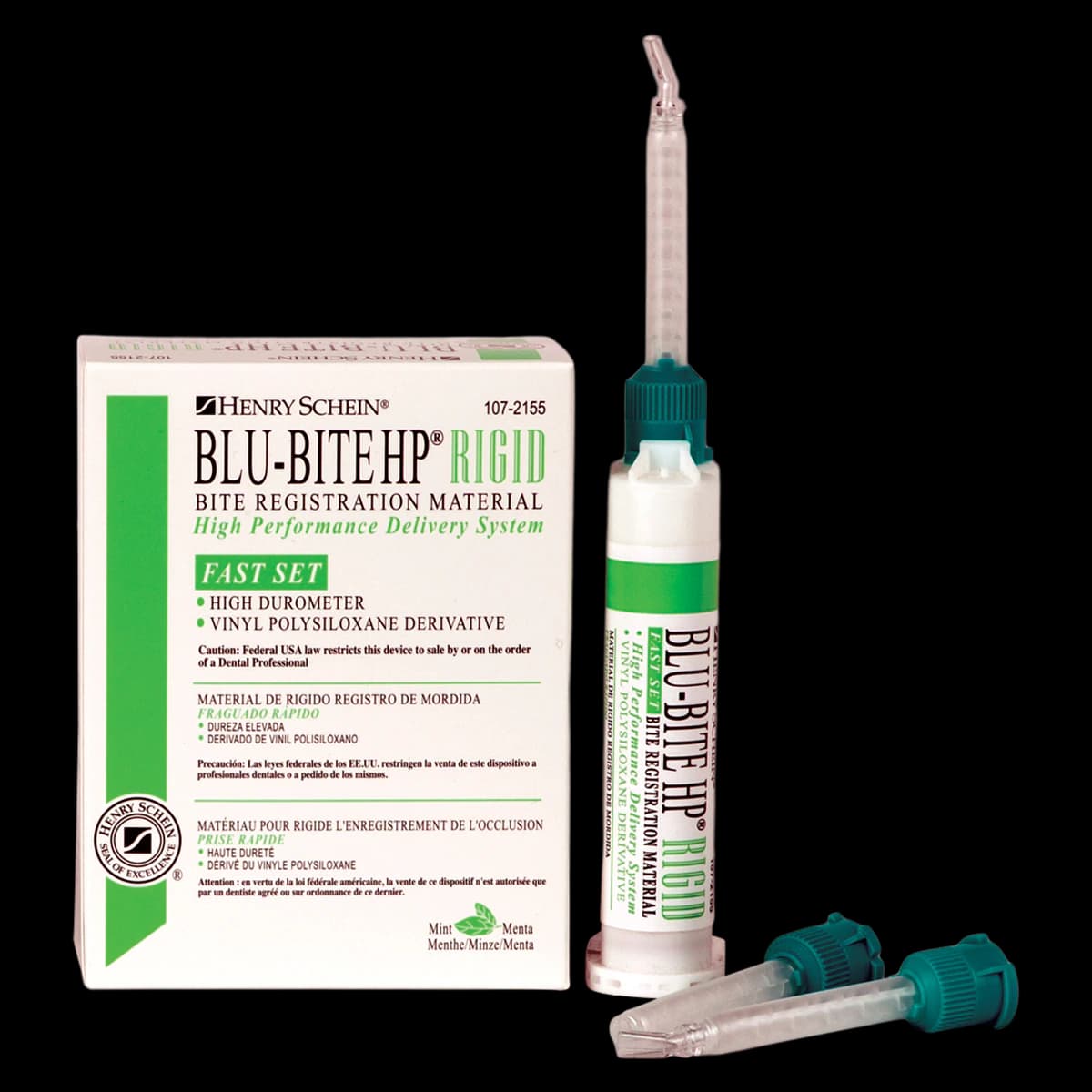 Blu-Bite HP Rigid Fast Set Bite Registration Material, Vinyl Polysiloxane, Mint, 2/Box thumbnail 2