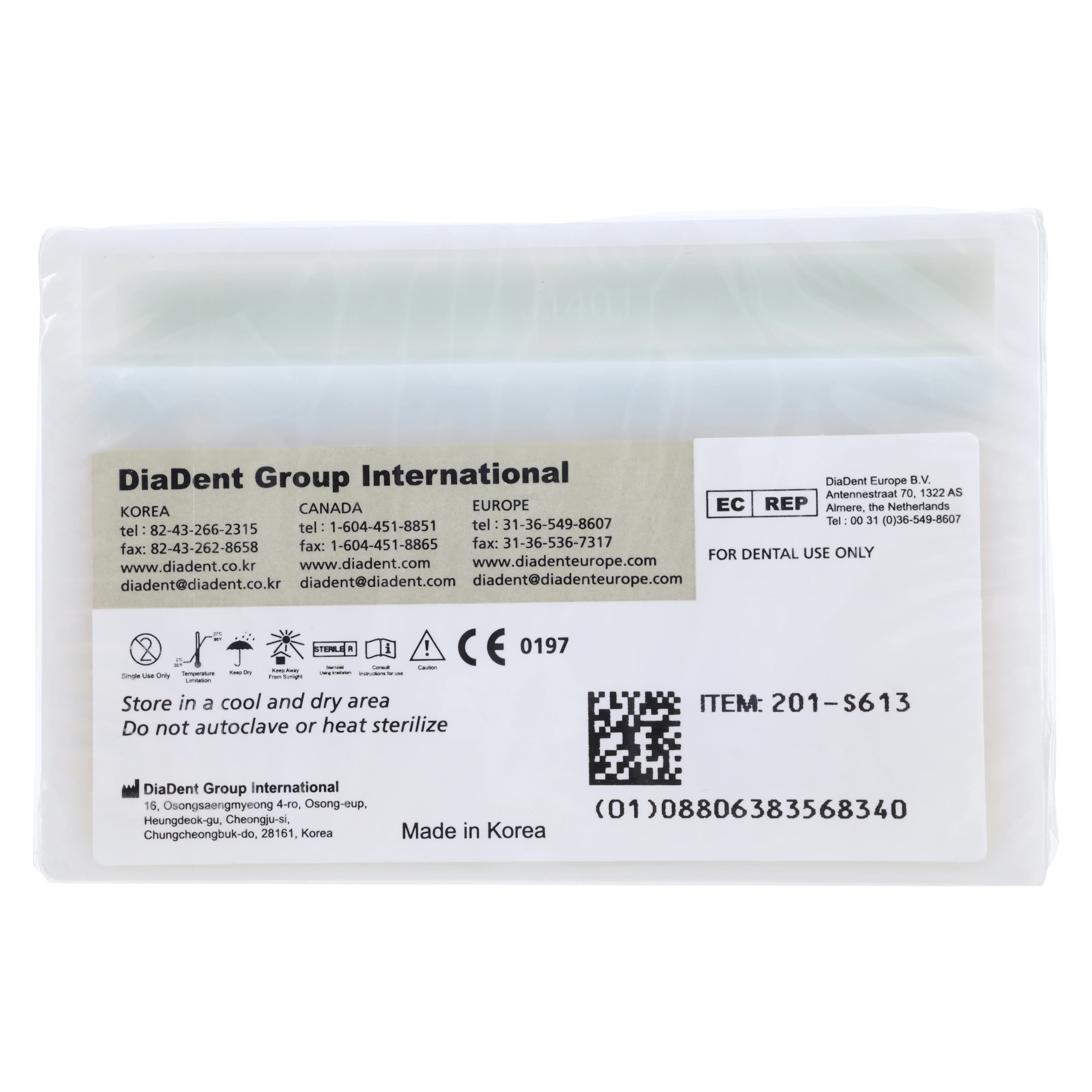 DiaDent Absorbent Paper Points, Non-Marked, .02 Taper, ISO Size #70, Green, Slide Package, 200/Box thumbnail 2