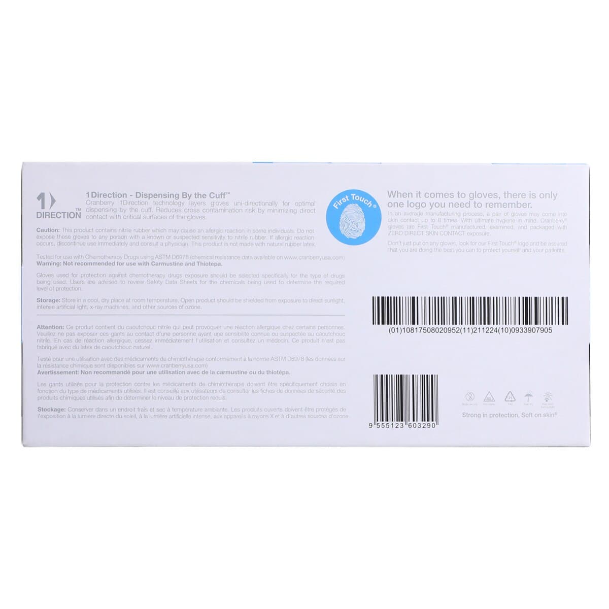 Cranberry Contour® Powder Free Nitrile Exam Gloves, Latex Free, Non-Sterile, Extra Large, Blue, 100/Box, CR3119 thumbnail 7