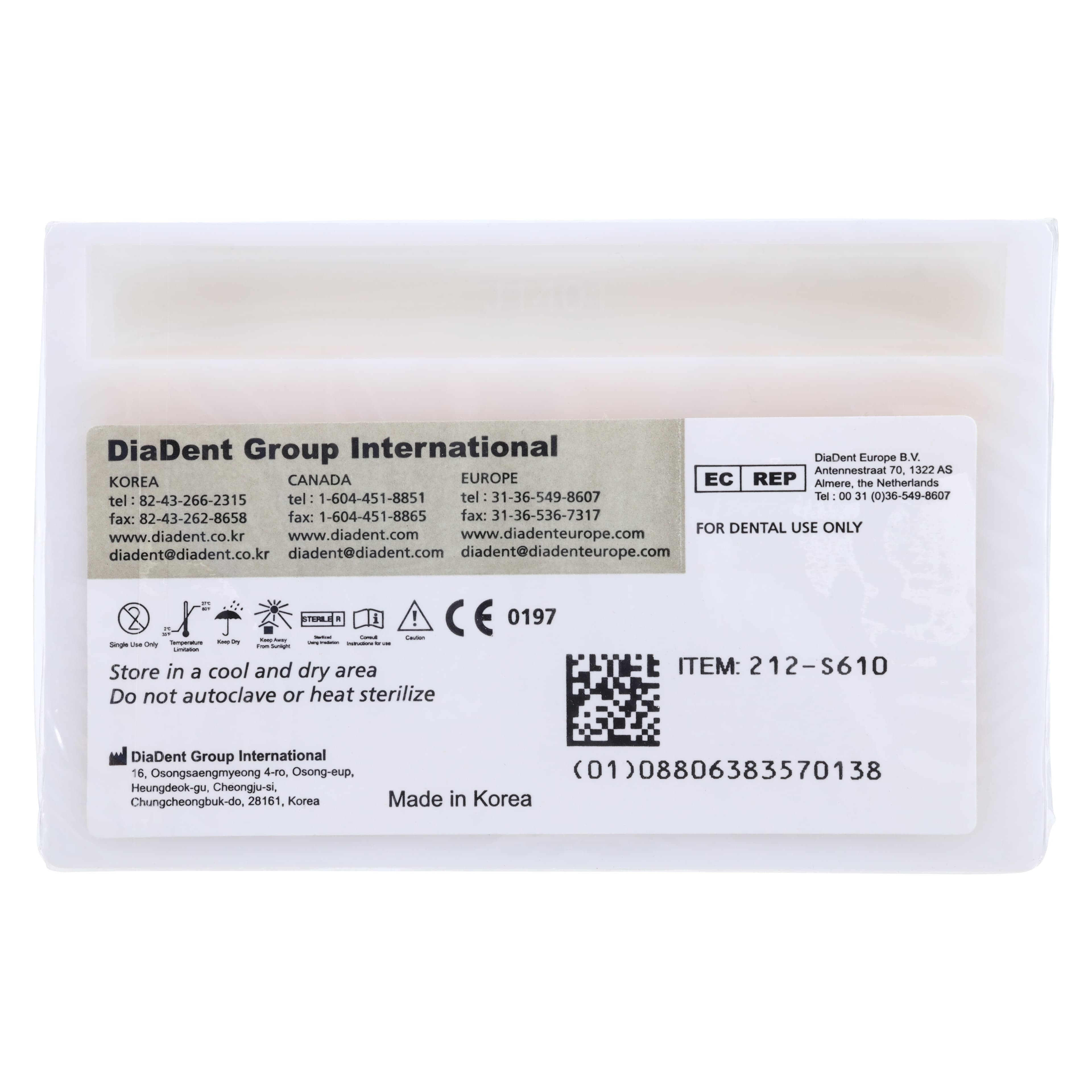 DiaDent Dia-ISO GT Absorbent Paper Points, .06 Taper, ISO #50, Yellow, 100/Box thumbnail 2