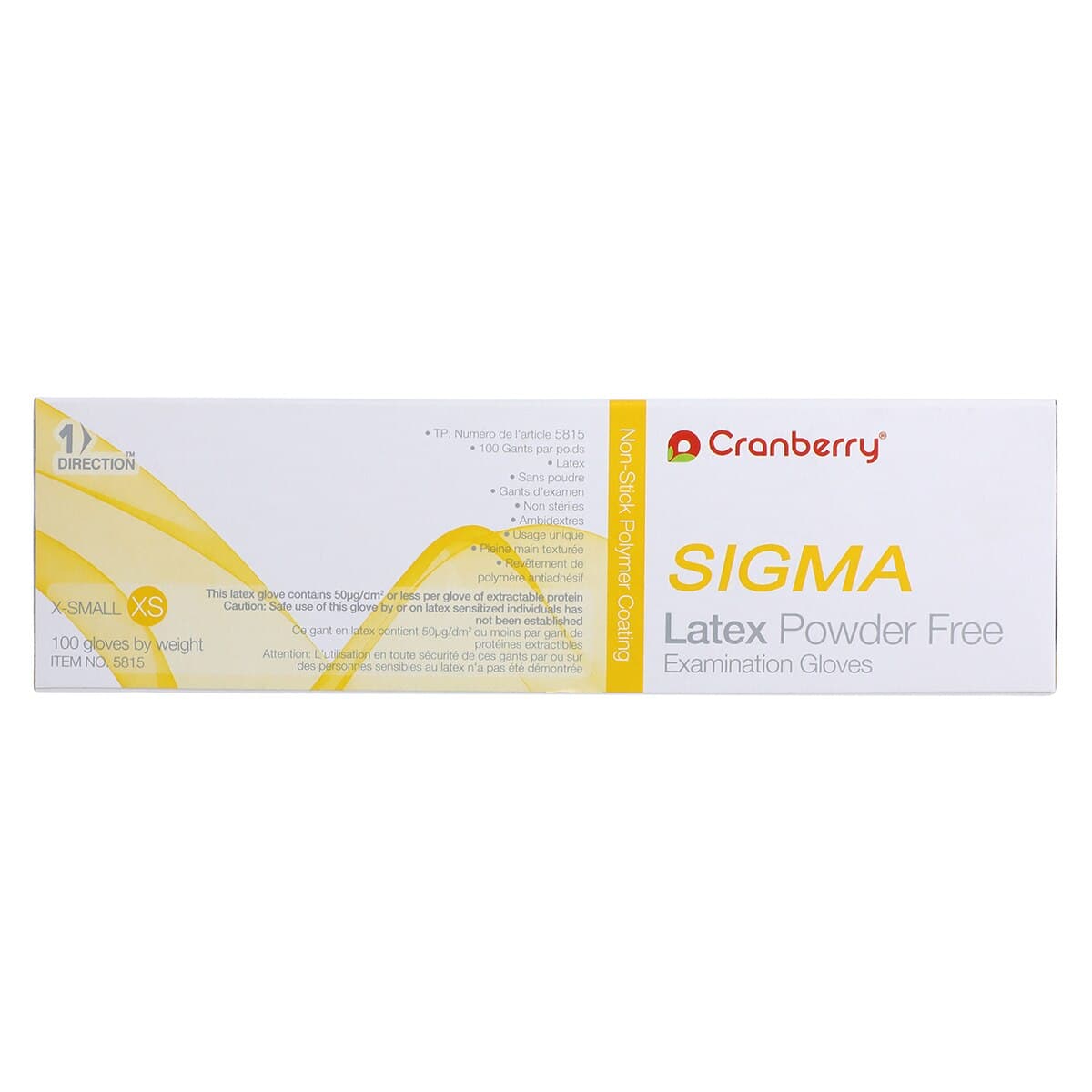Cranberry® SIGMA Powder Free Latex Exam Gloves, Extra Small, White, 100/Box, CR5815 thumbnail 5