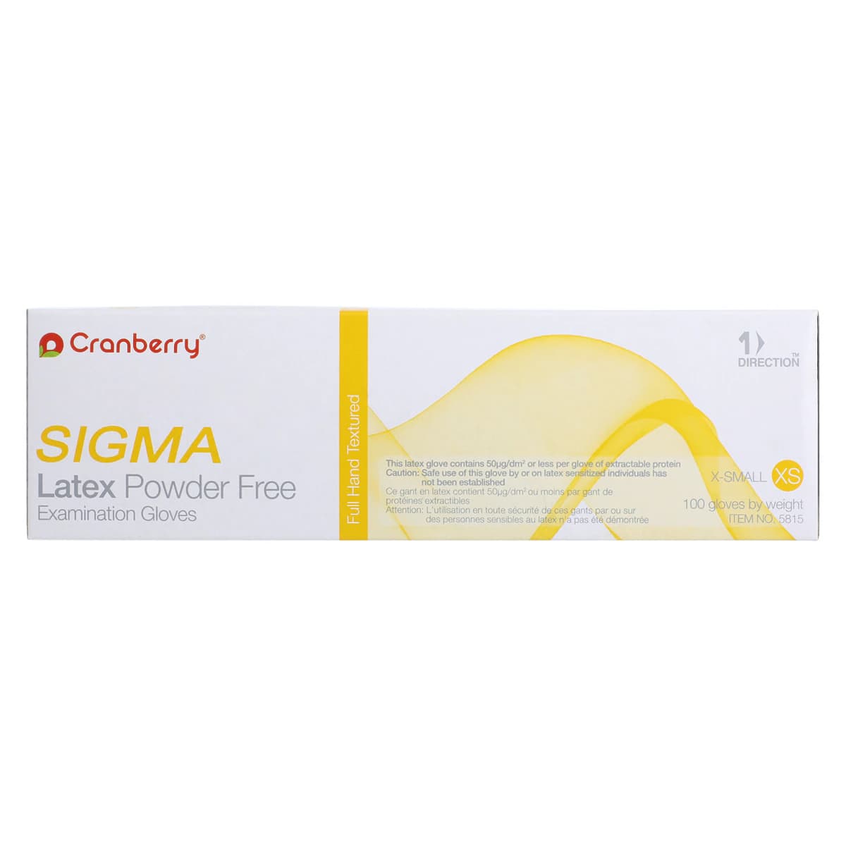 Cranberry® SIGMA Powder Free Latex Exam Gloves, Extra Small, White, 100/Box, CR5815 thumbnail 6
