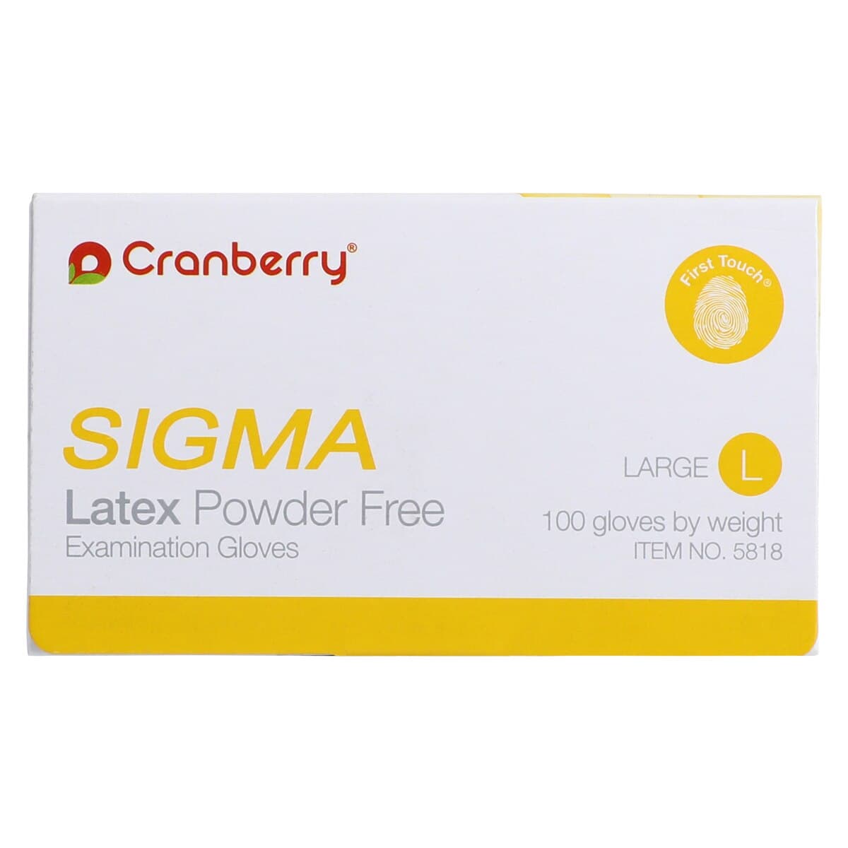 Cranberry Sigma Powder Free Latex Exam Gloves, Large, White, 100/Box, CR5818 thumbnail 7
