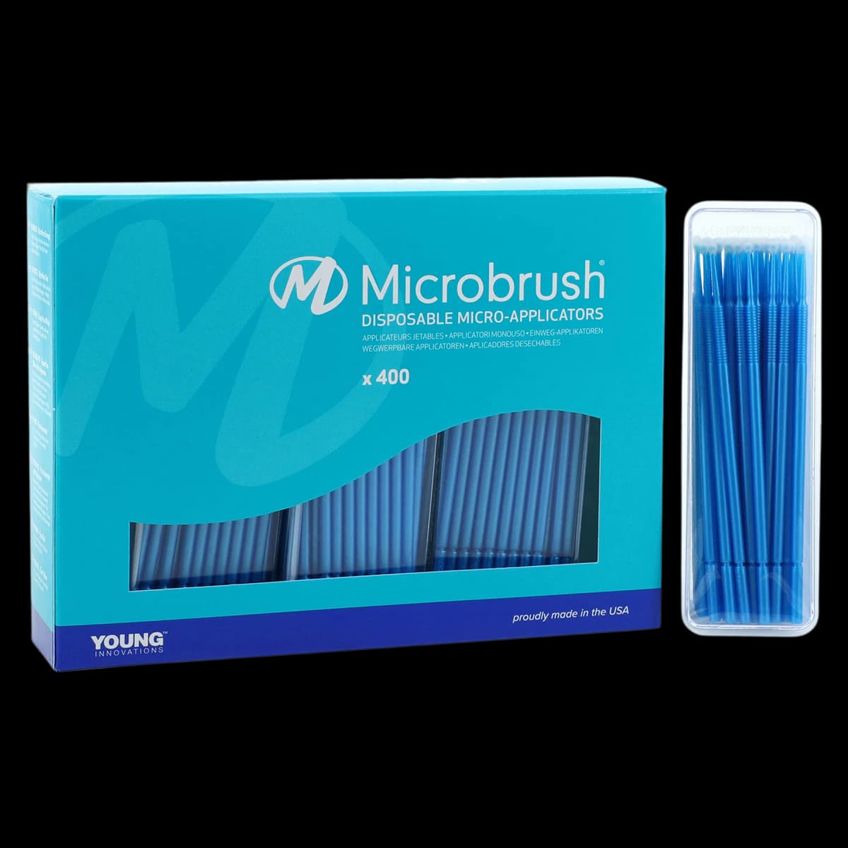 Microbrush Plus Micro-Applicator Dispenser Refills, Regular (2 mm), Blue, 400/Pk, PR400BL - Microbrush Plus Micro-Applicator Dispenser Refills, Regular, Blue, 400/Pk, PR400BL - Image 1