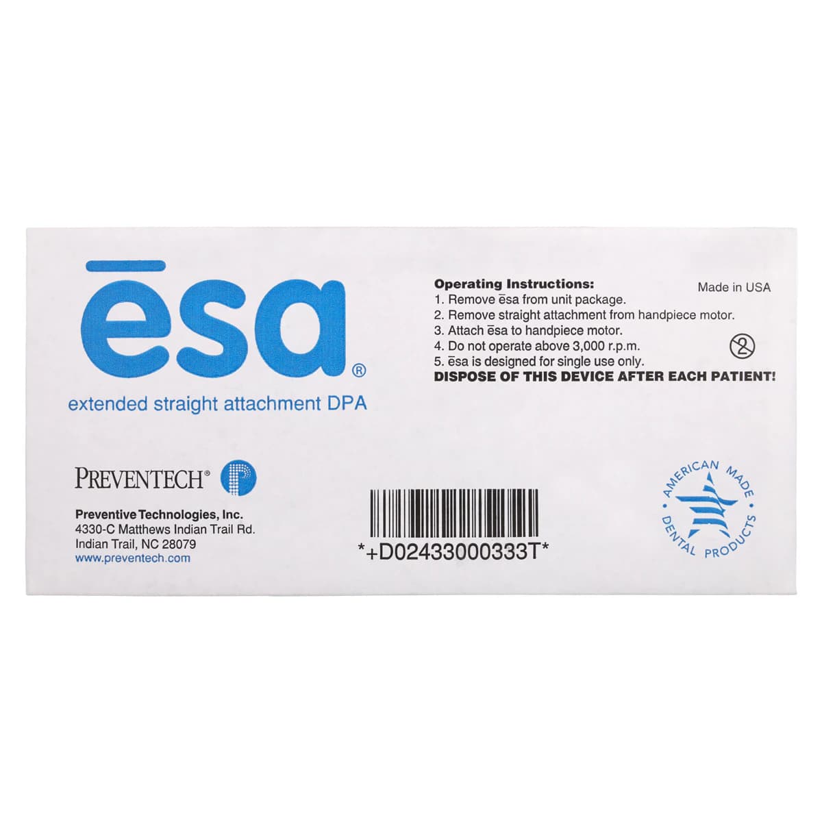 esa Disposable Prophy Angle Tapered Brush for Midwest Handpieces, 100/Box, 3300035 thumbnail 4