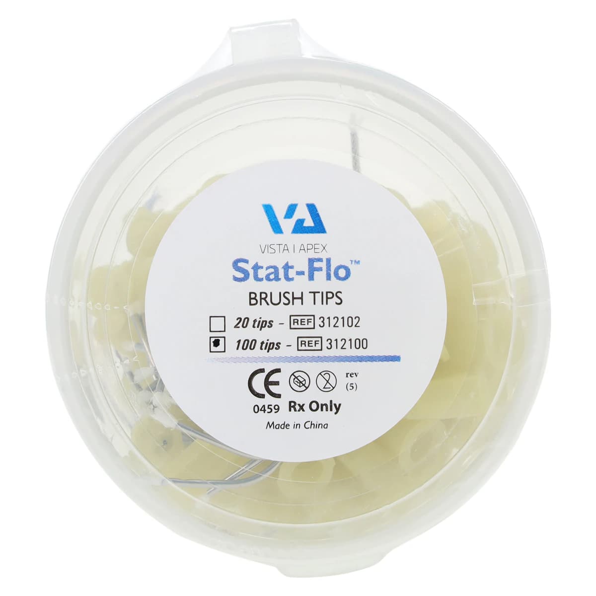 Stat-Flo Hemostatic Pre-Bent Brush Tips, 19 Gauge, Yellow, 100/Pk, 312100 thumbnail 4