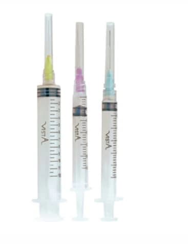 Vista Apex Appli-Vac Pre-Tipped Syringe, 3cc, 30 Ga, Purple, Luer Lock, 100/Box, 316139 - 3 cc Syringe 30 Ga. 100/Box 316139 - Image 1