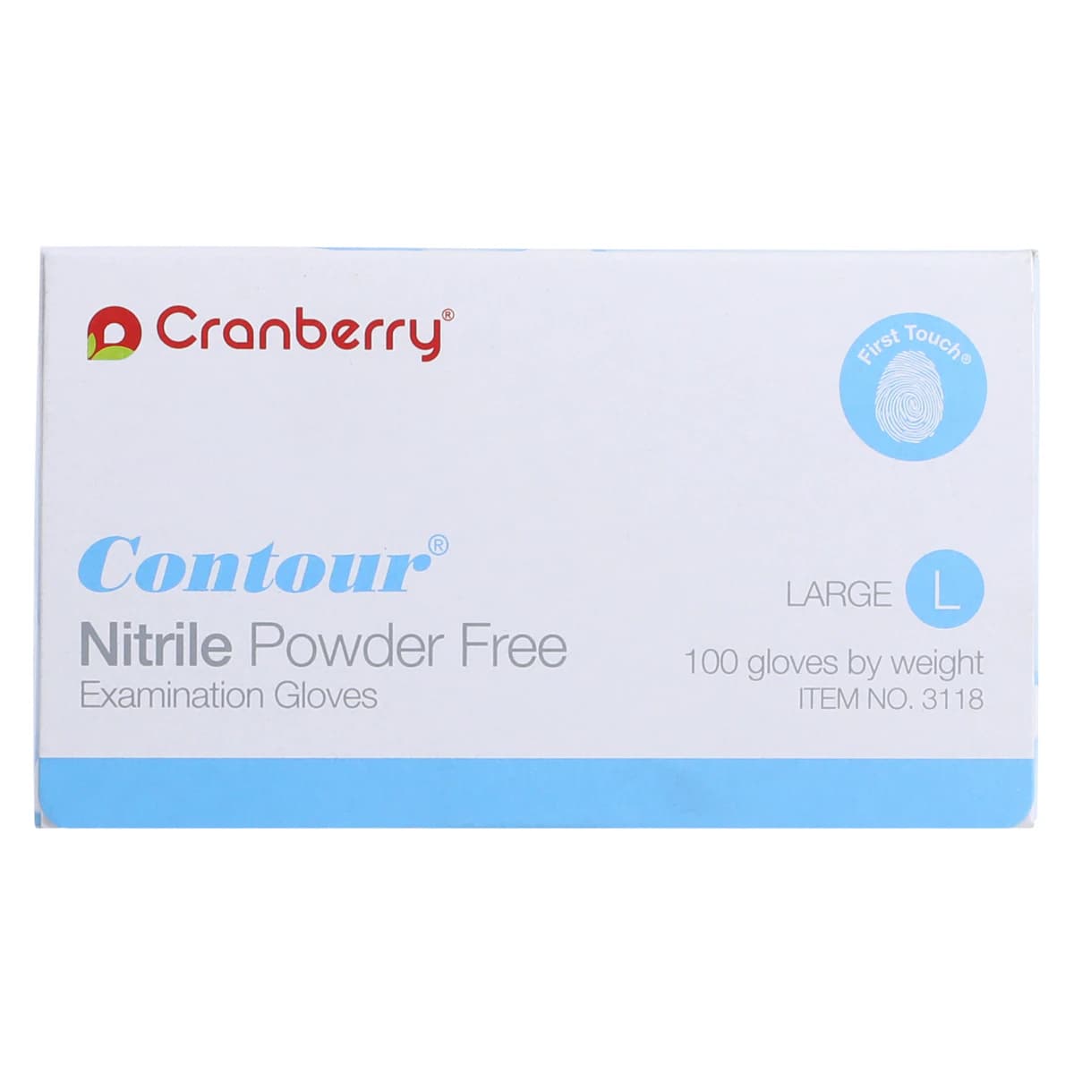 Cranberry Contour Powder-Free Nitrile Examination Gloves, Large, Blue, 100/Box, CR3118 thumbnail 6