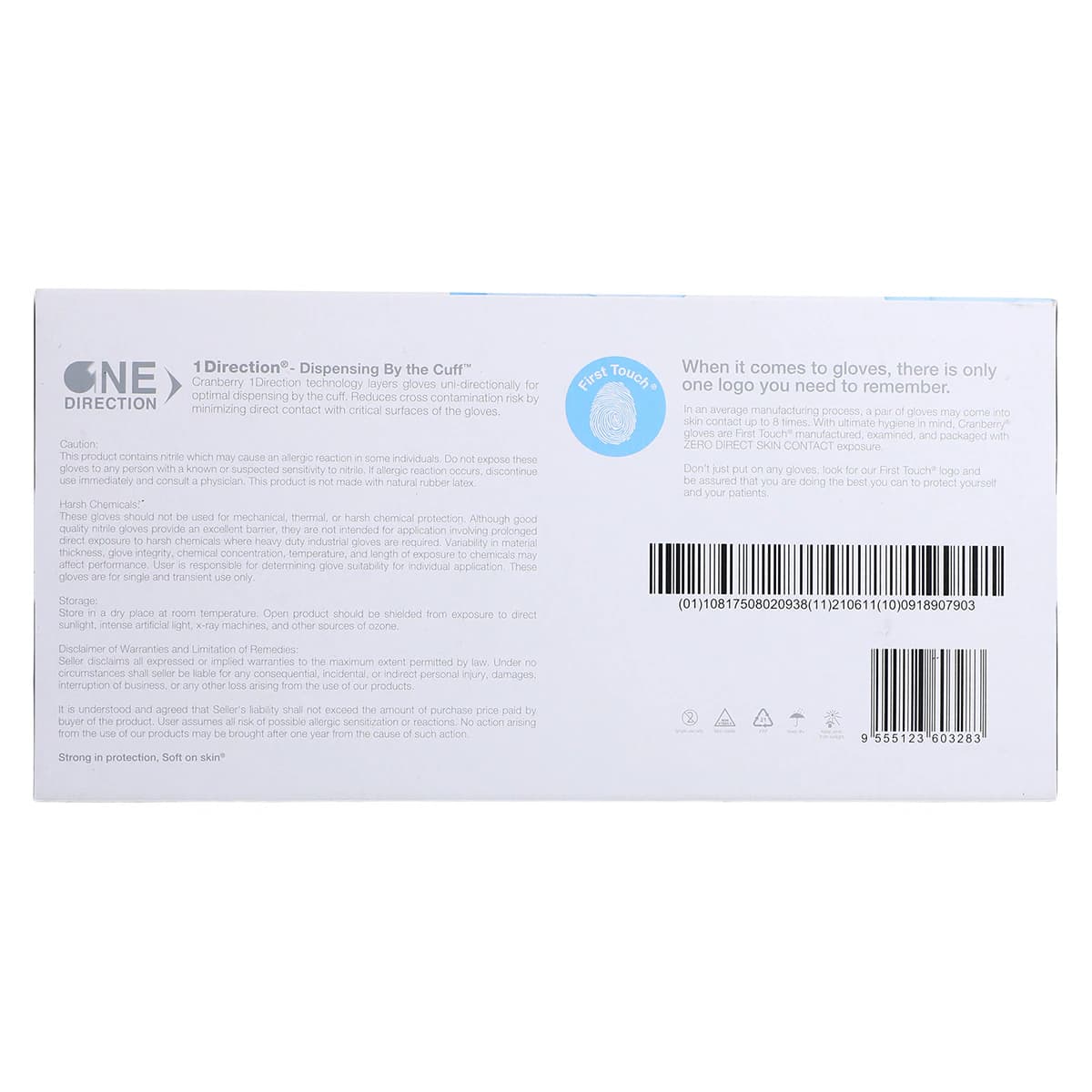 Cranberry Contour Powder-Free Nitrile Examination Gloves, Large, Blue, 100/Box, CR3118 thumbnail 7