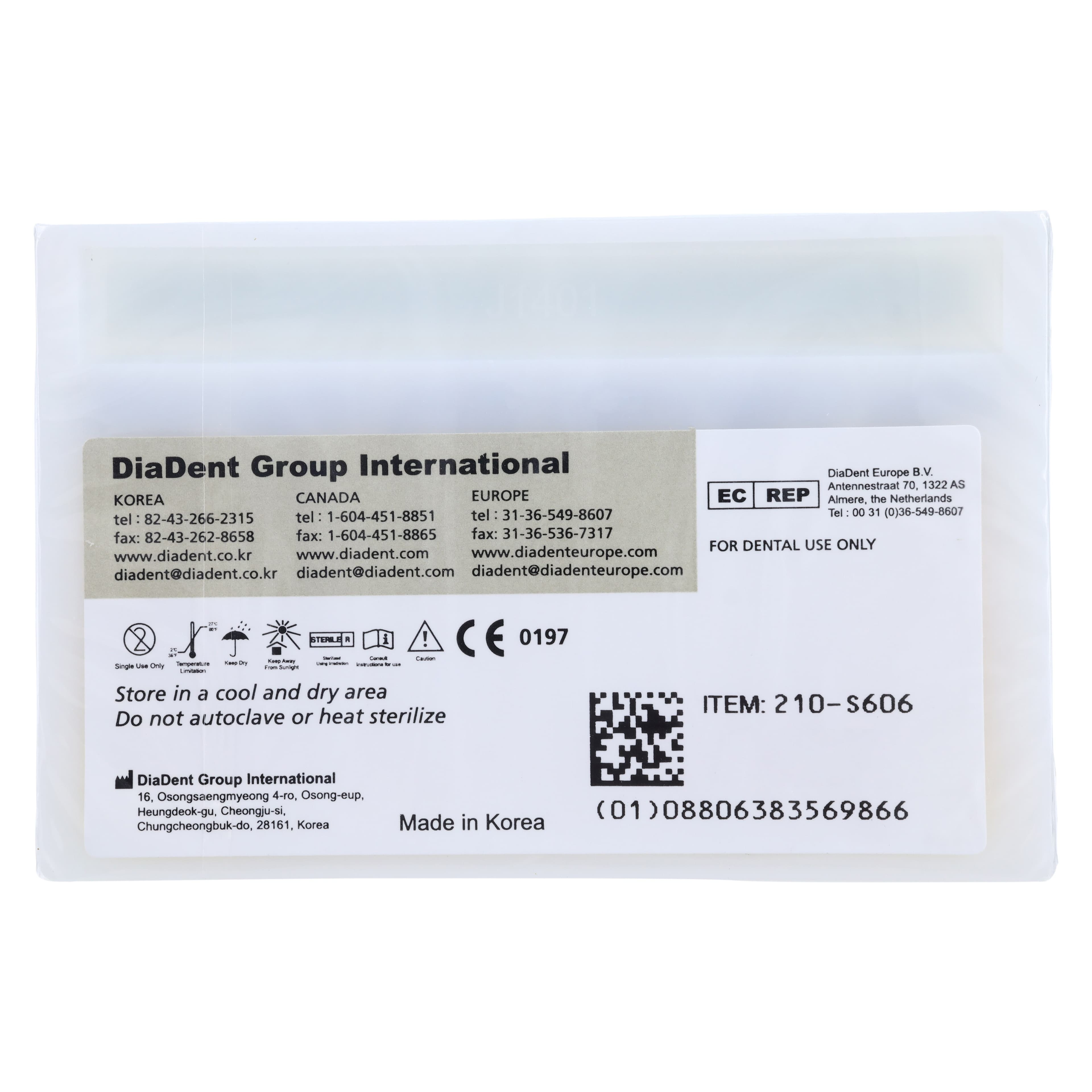 DiaDent Dia-ISO GT Absorbent Paper Points, .04 Taper, ISO Size #30, Blue, 100/Pk, 210-S606 thumbnail 2