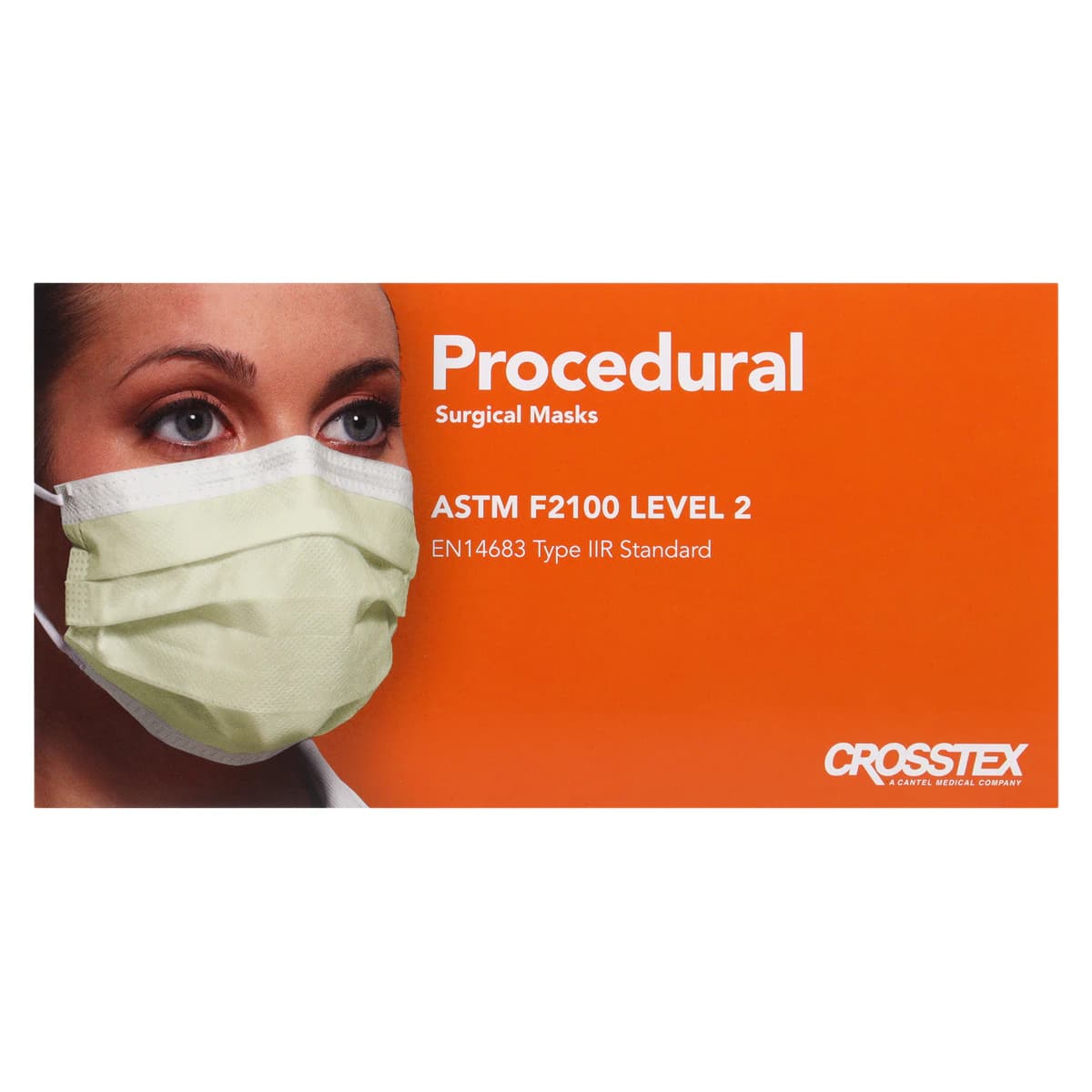 Crosstex Procedural Earloop Face Mask, ASTM Level 2, Fluid Resistant, Yellow, 50/Box, GCPYE thumbnail 9