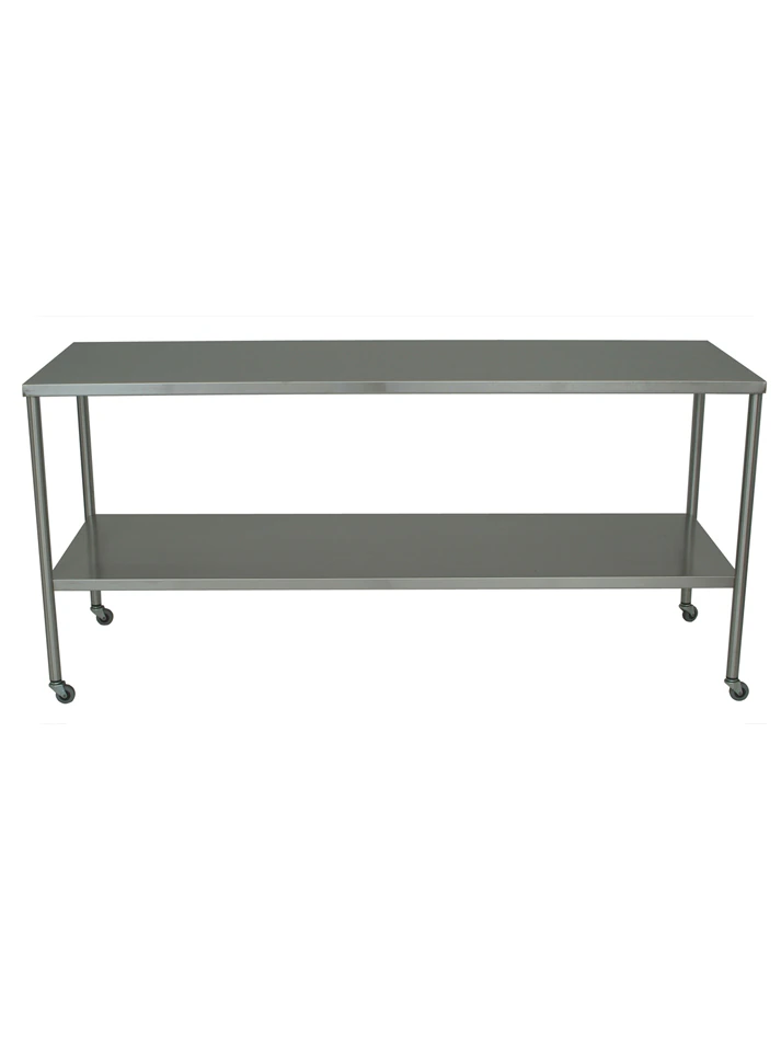 UMF Medical Instrument Table, Stainless Steel, 24" x 72" x 34" - Table Inst SS - Image 1