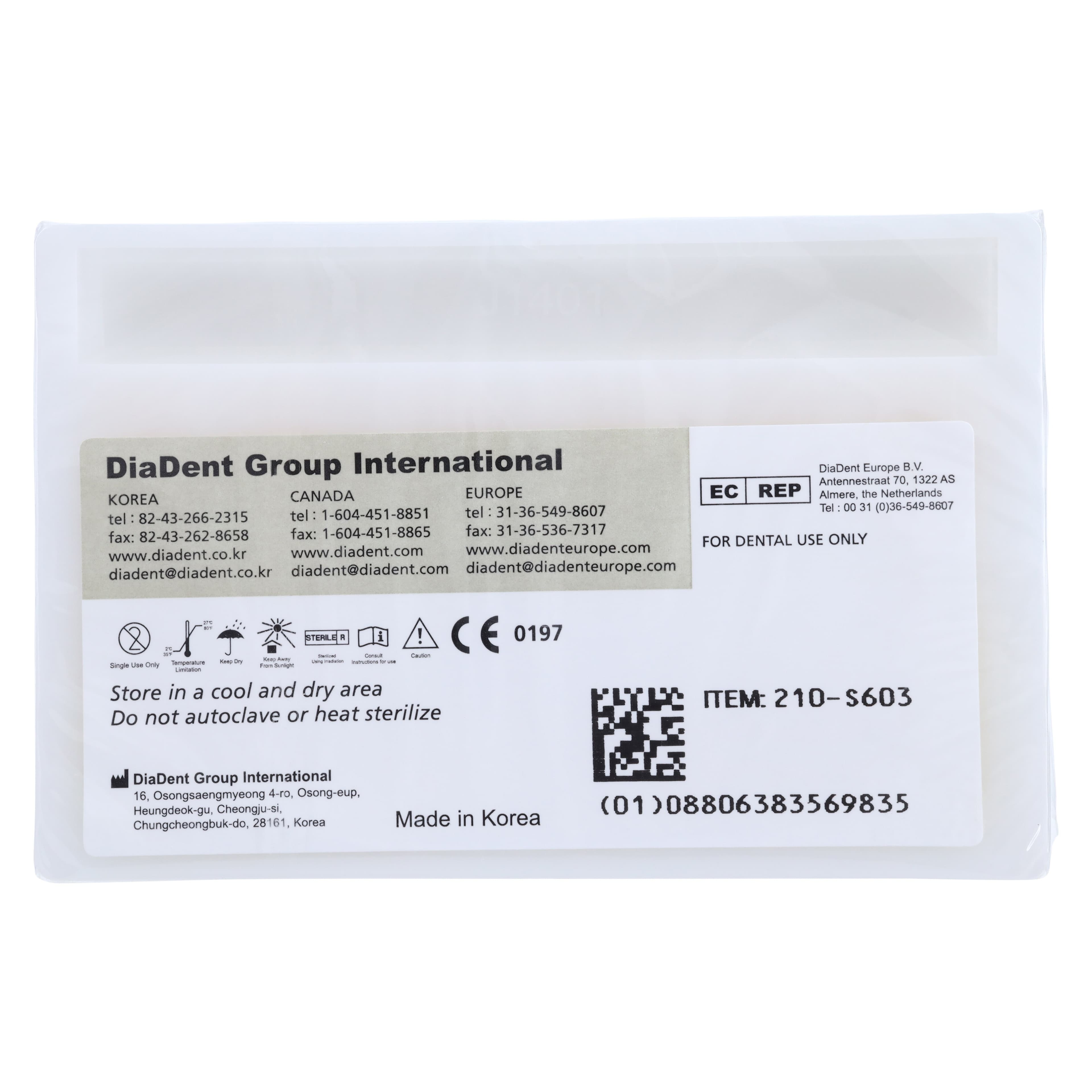 DiaDent Dia-ISO GT Absorbent Paper Points, .04 Taper, ISO Size #15, White, 100/Box thumbnail 2