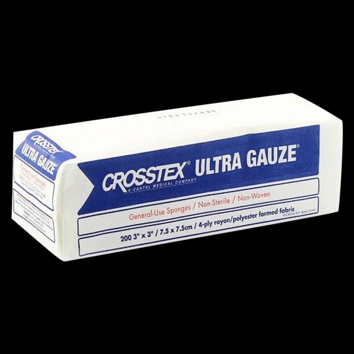 Crosstex Ultra Gauze Non-Woven Sponges, 4-Ply, Non-Sterile, 3" x 3", 4000/Case, ENC3NWU - Crosstex™ Non-Woven Sponges 4-Ply Non-Sterile Case of 4000 - Image 1
