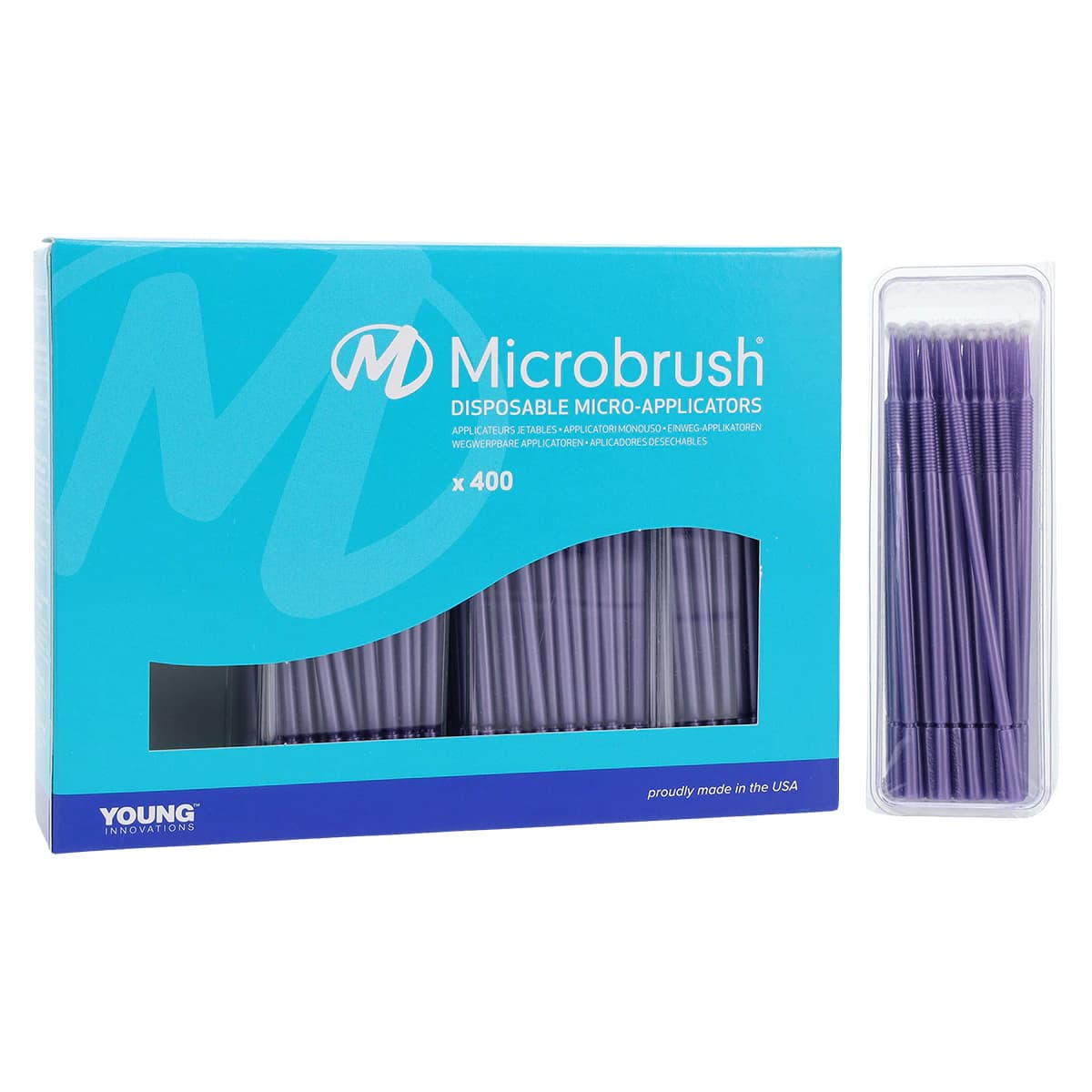 Microbrush Plus Micro-Applicator Dispenser Refills, Regular (2 mm), Purple, 400/Pk, PR400PU thumbnail 2