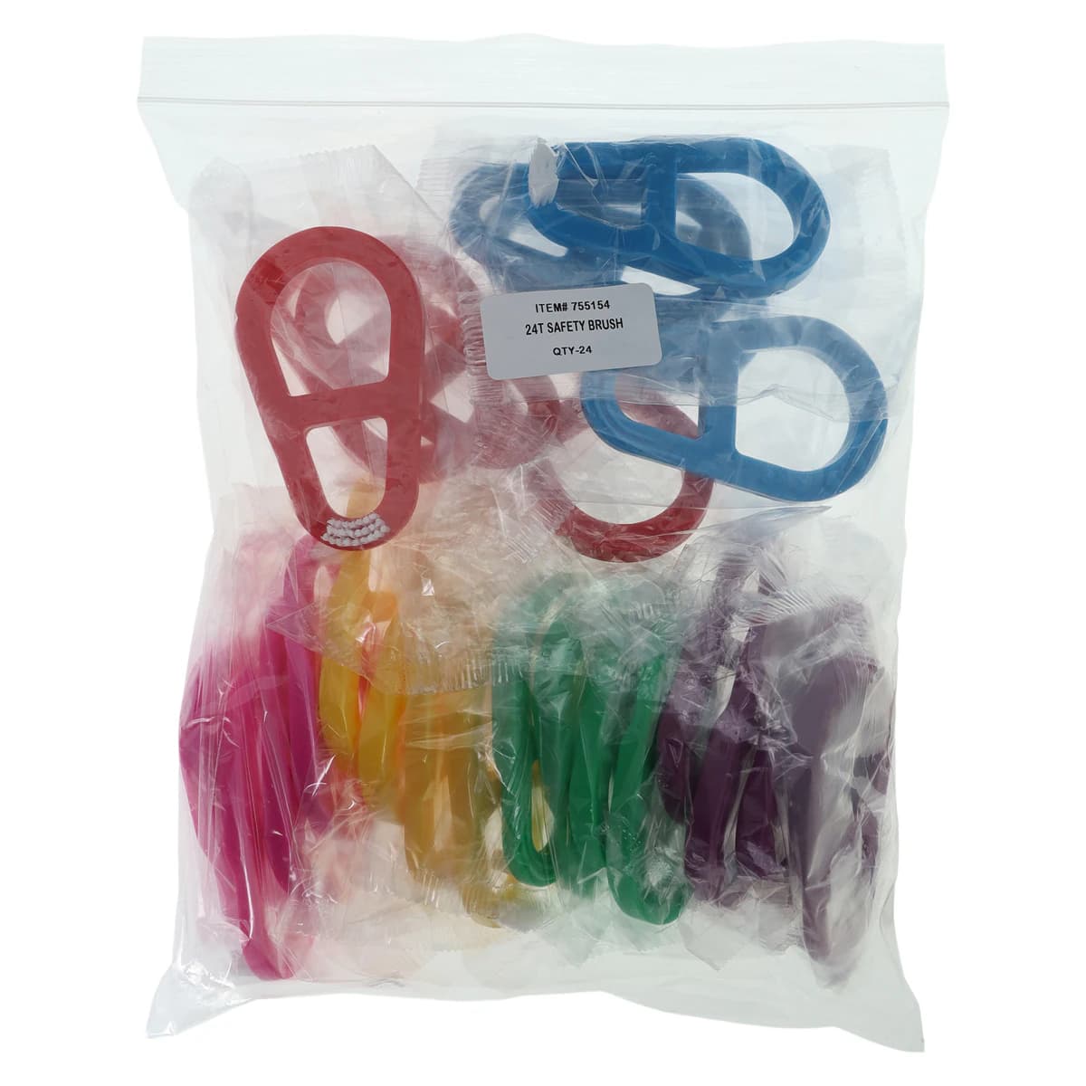 Preventive Dental Infant Toddler Safety Toothbrush, Soft, Assorted Colors, Individually Wrapped, 24/Box thumbnail 3
