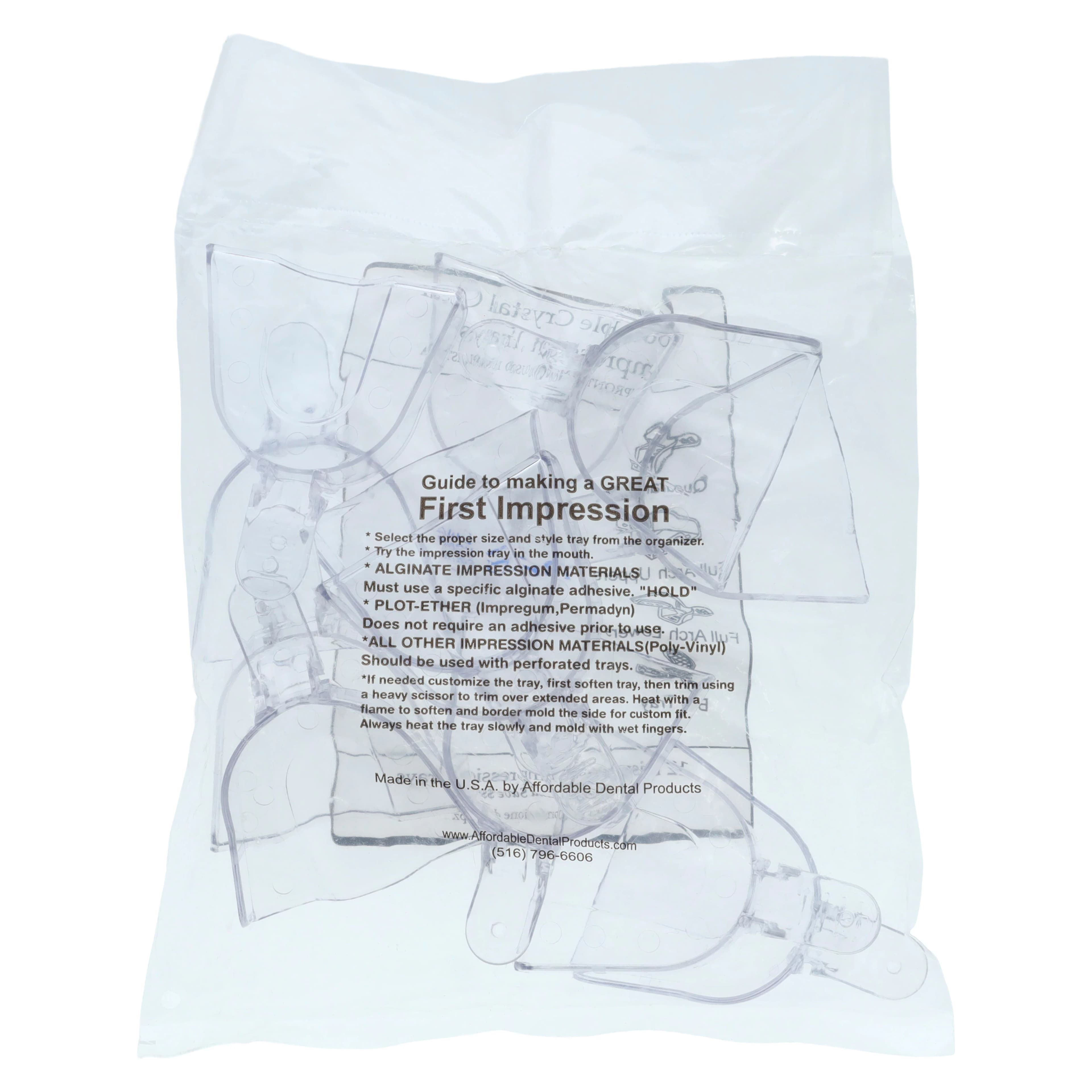 Crystal Disposable Impression Trays, Solid, Large Upper, Full Arch, 12/Pkg, 06S9 thumbnail 4