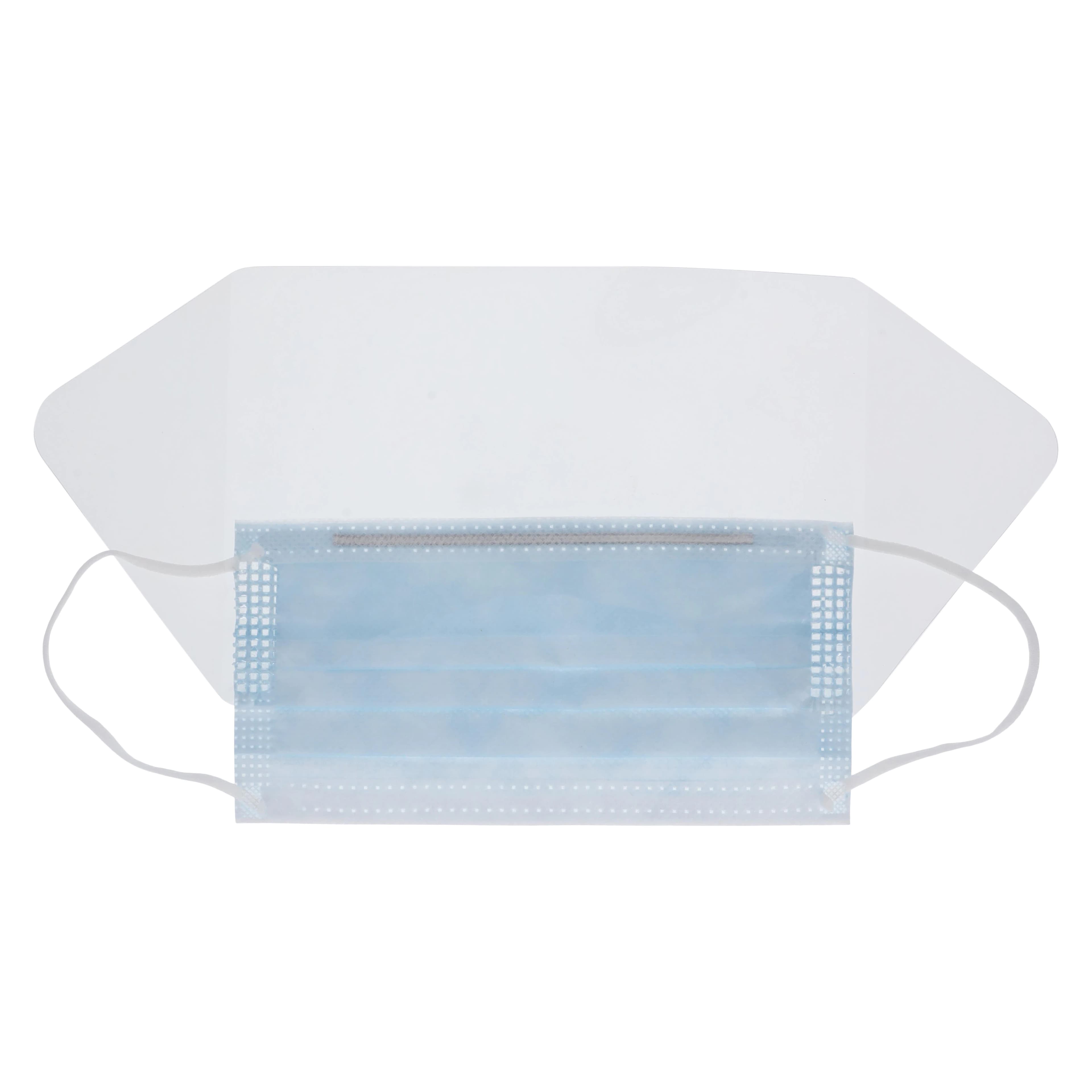 Crosstex Ultra FogFree Surgical Face Mask with Shield, ASTM Level 3, Blue, Ear Loop, 25/Box, GCPW thumbnail 2